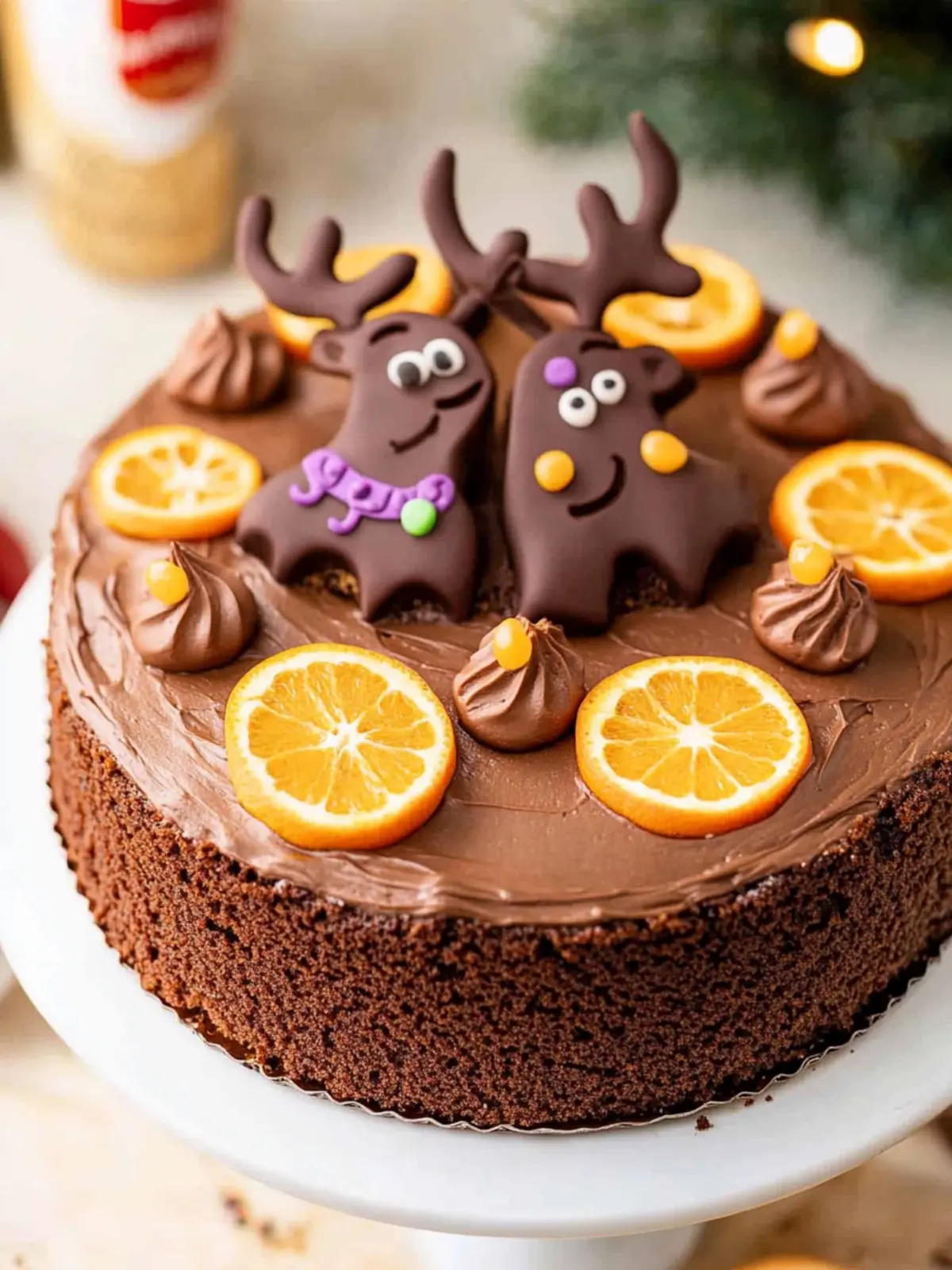Chocolate Orange Reindeer Cake