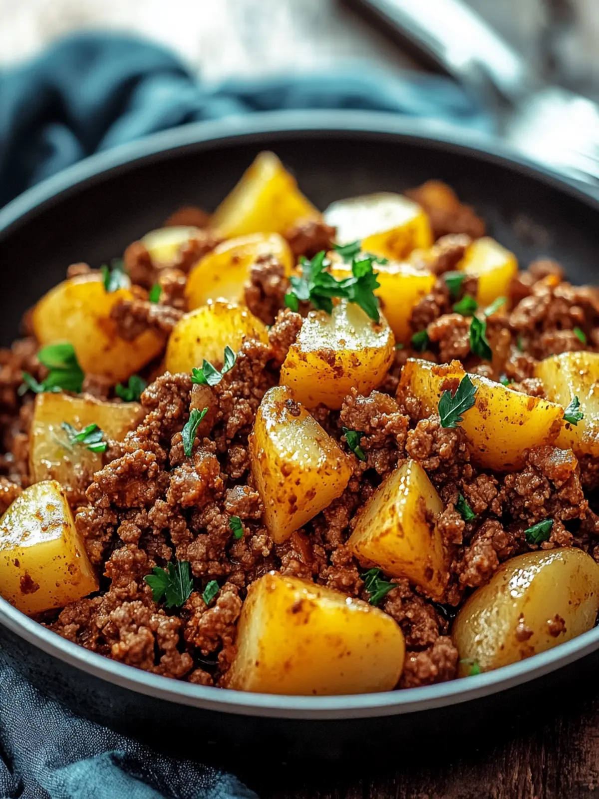 One-Pan Ground Beef with Potatoes