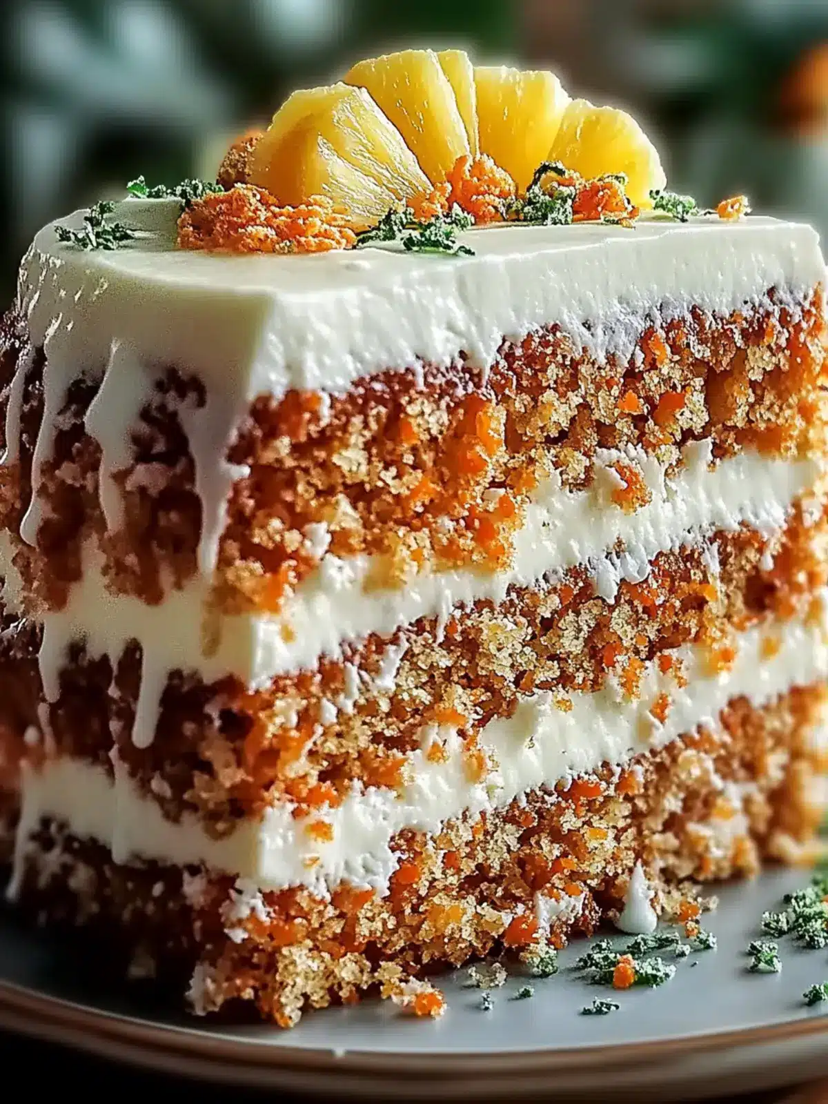 Christmas Hawaiian Carrot Pineapple Cake