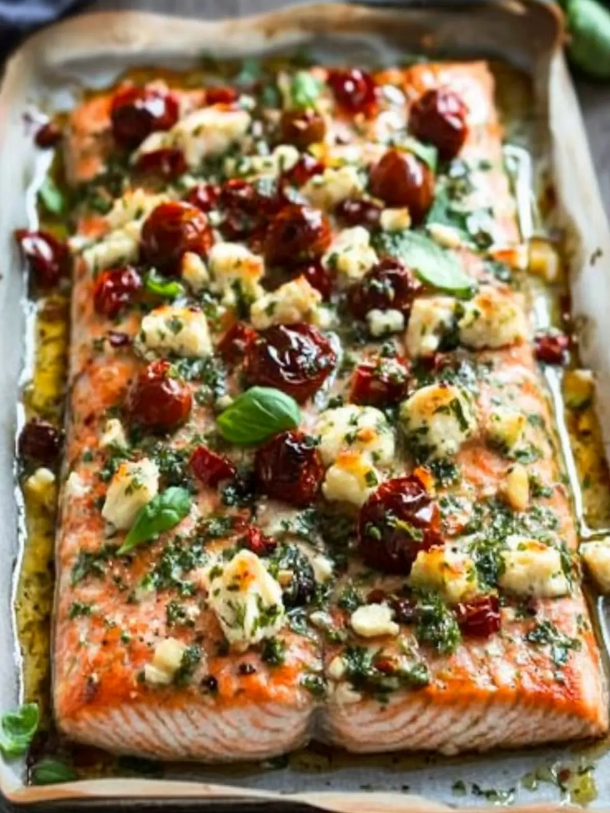 Mediterranean Salmon Bake