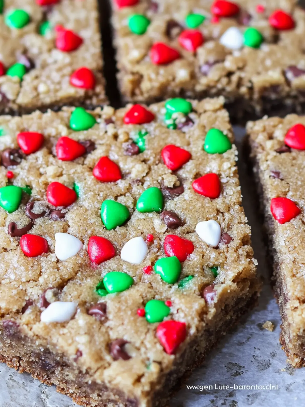 Santa’s Peanut Butter Cookie Bars