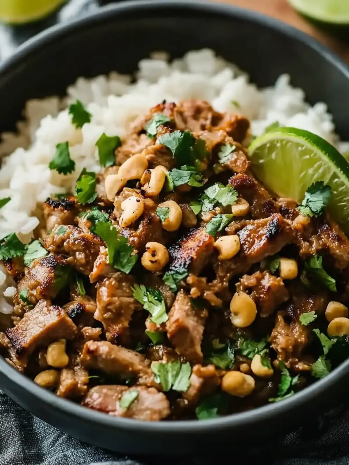 Ginger Lime Pork with Coconut Rice