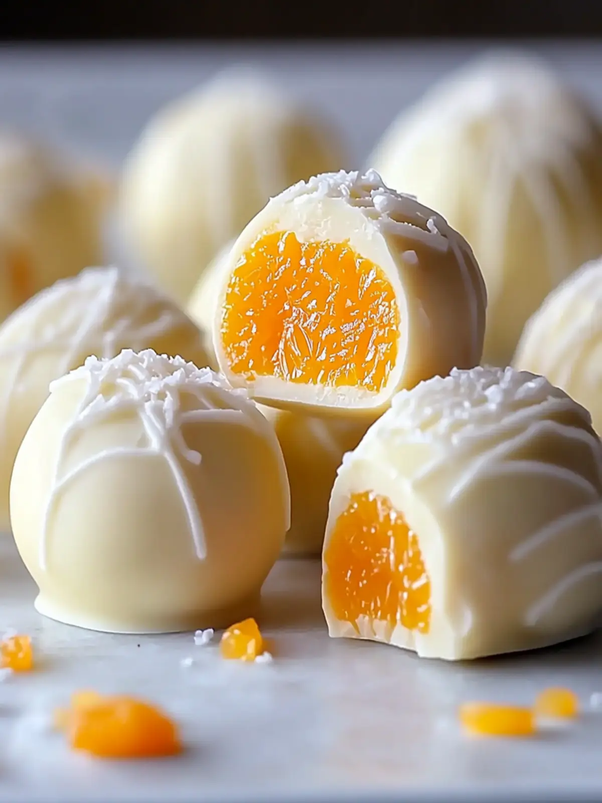 White Chocolate Orange Creamsicle Truffles