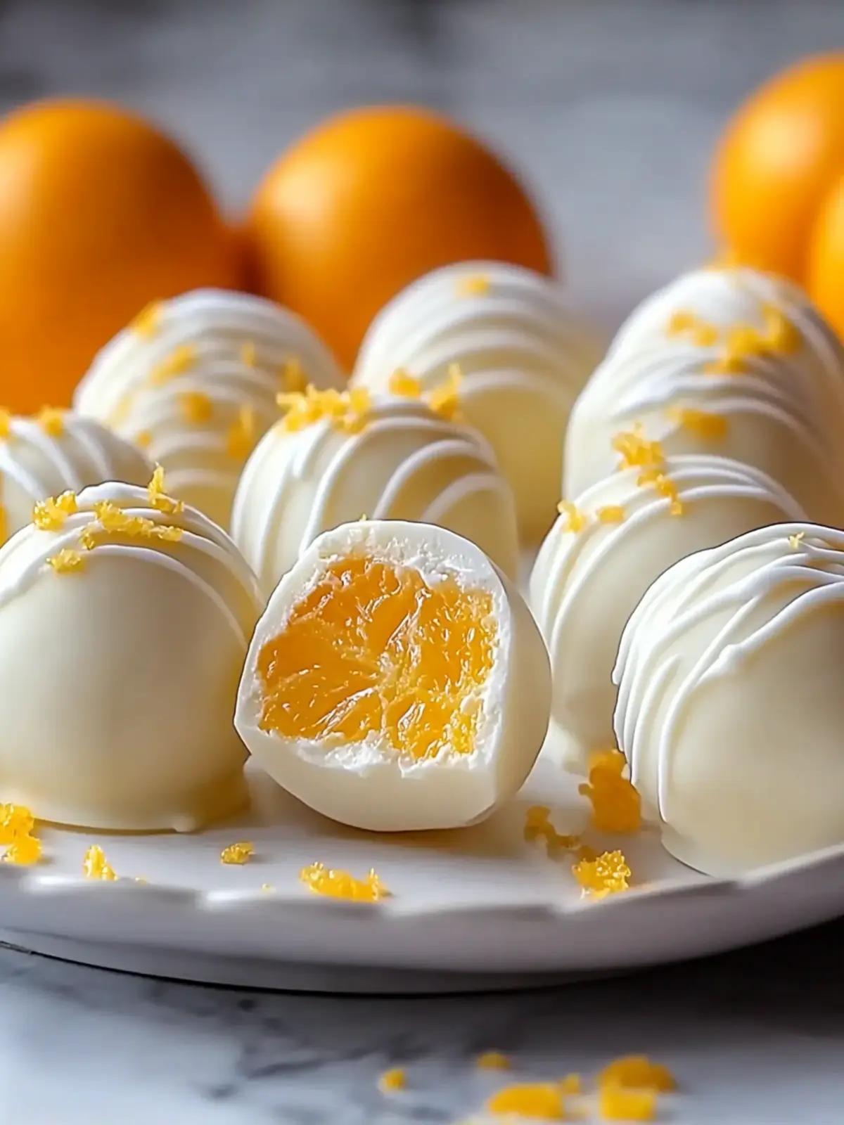 White Chocolate Orange Creamsicle Truffles