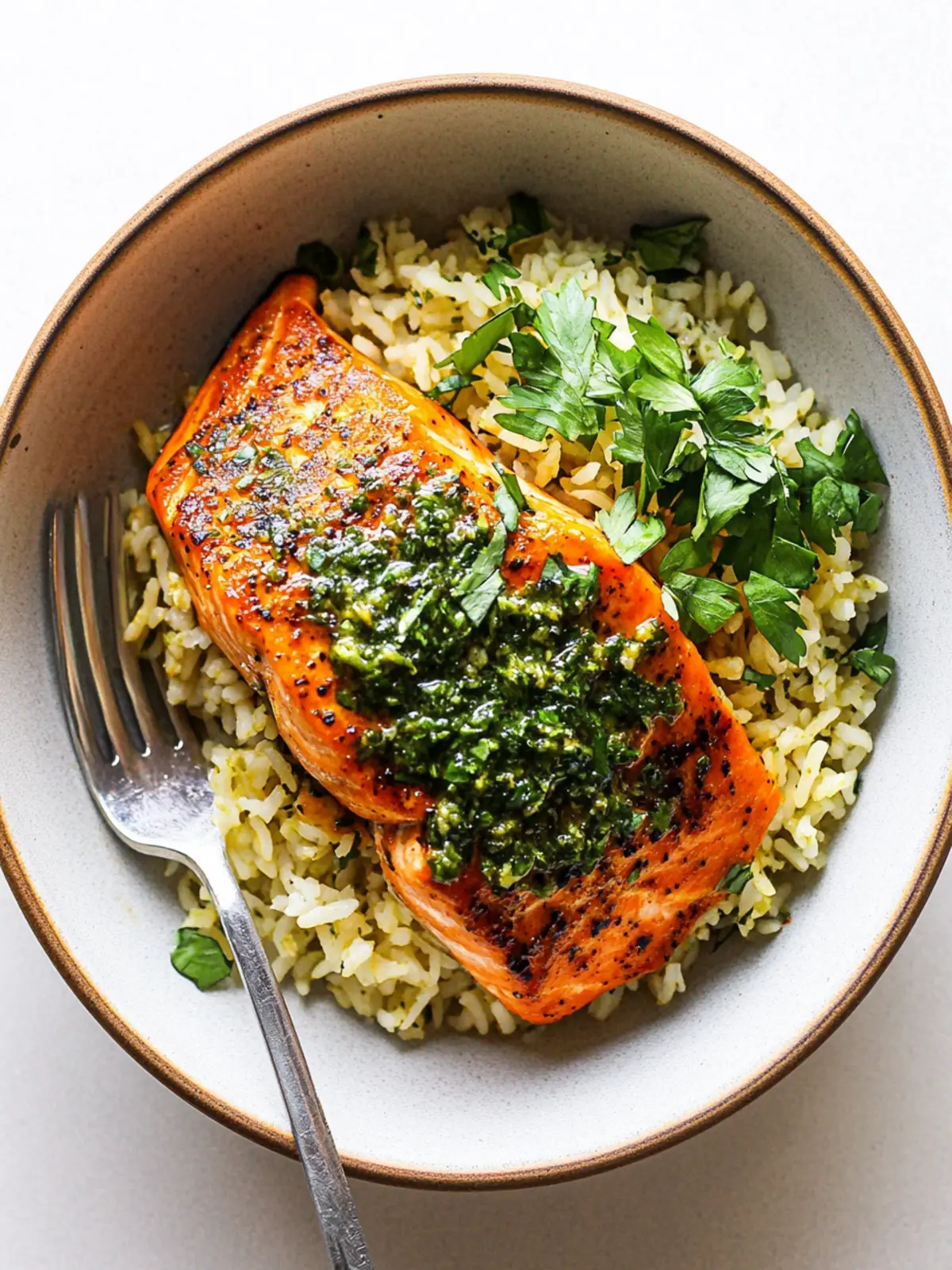 Curried Salmon & Herby Rice