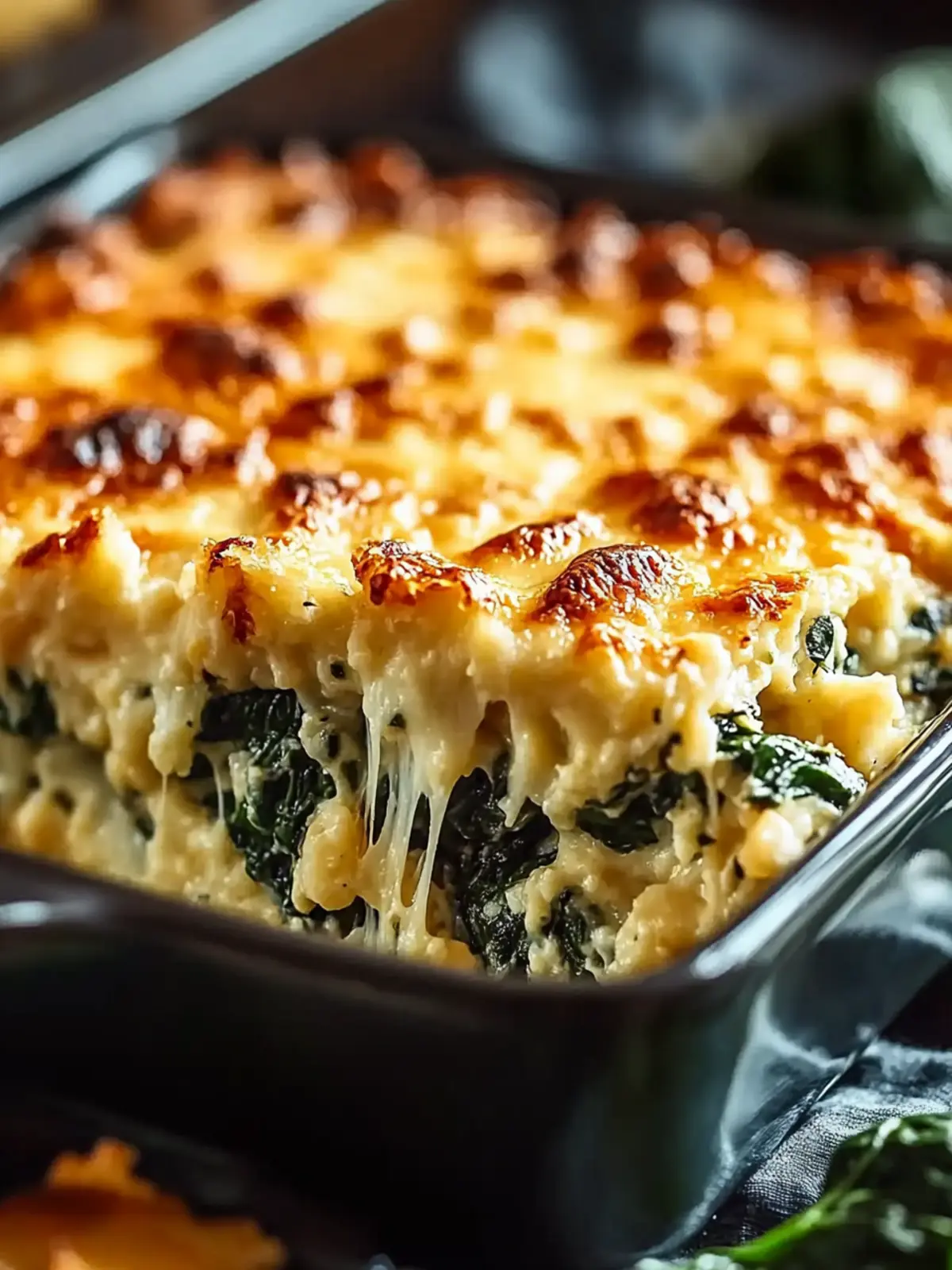 Cheesy Italian Spinach Bake