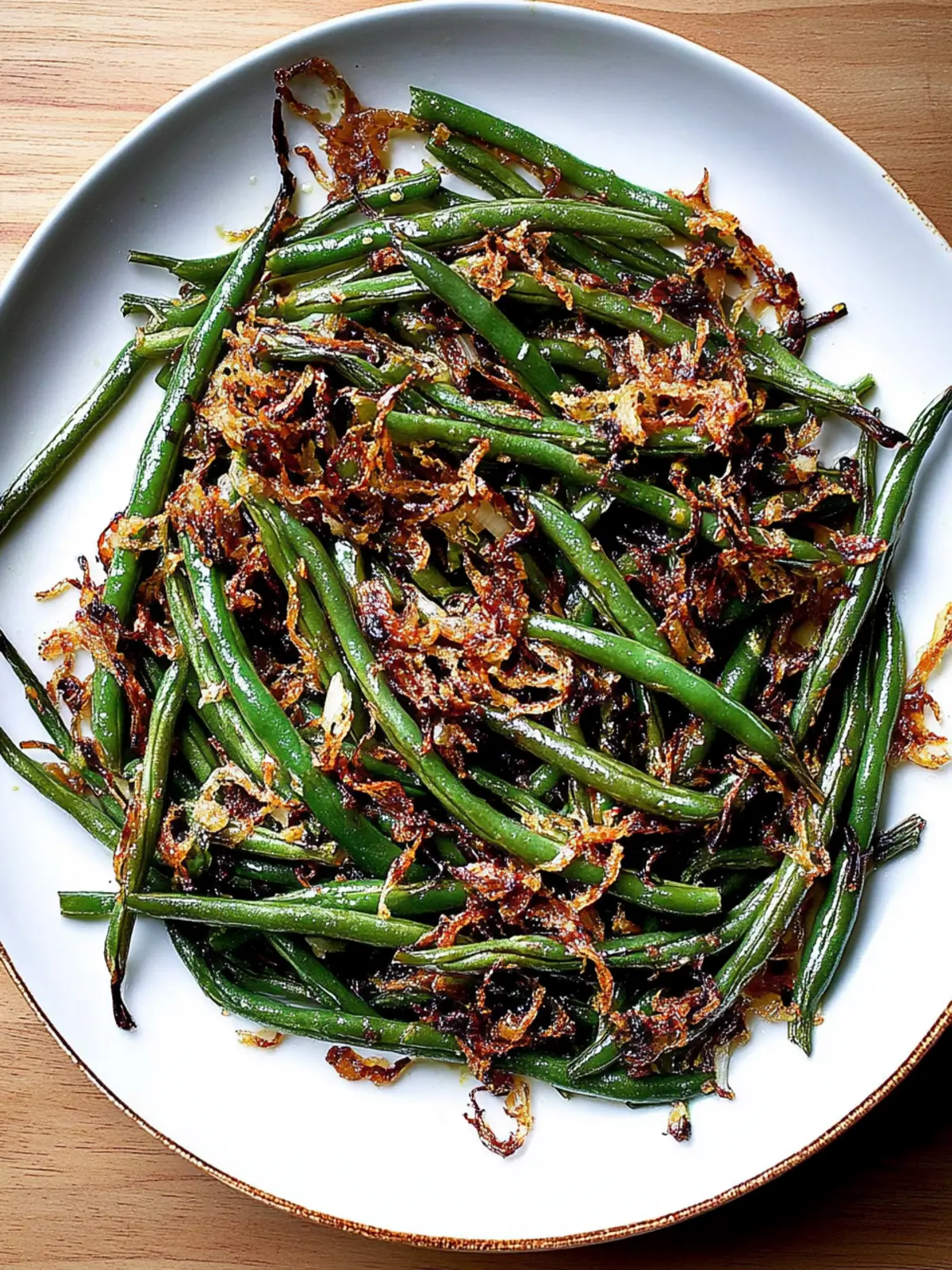 Roasted Green Beans with Caramelized Shallots