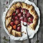 Rhubarb-strawberry galette