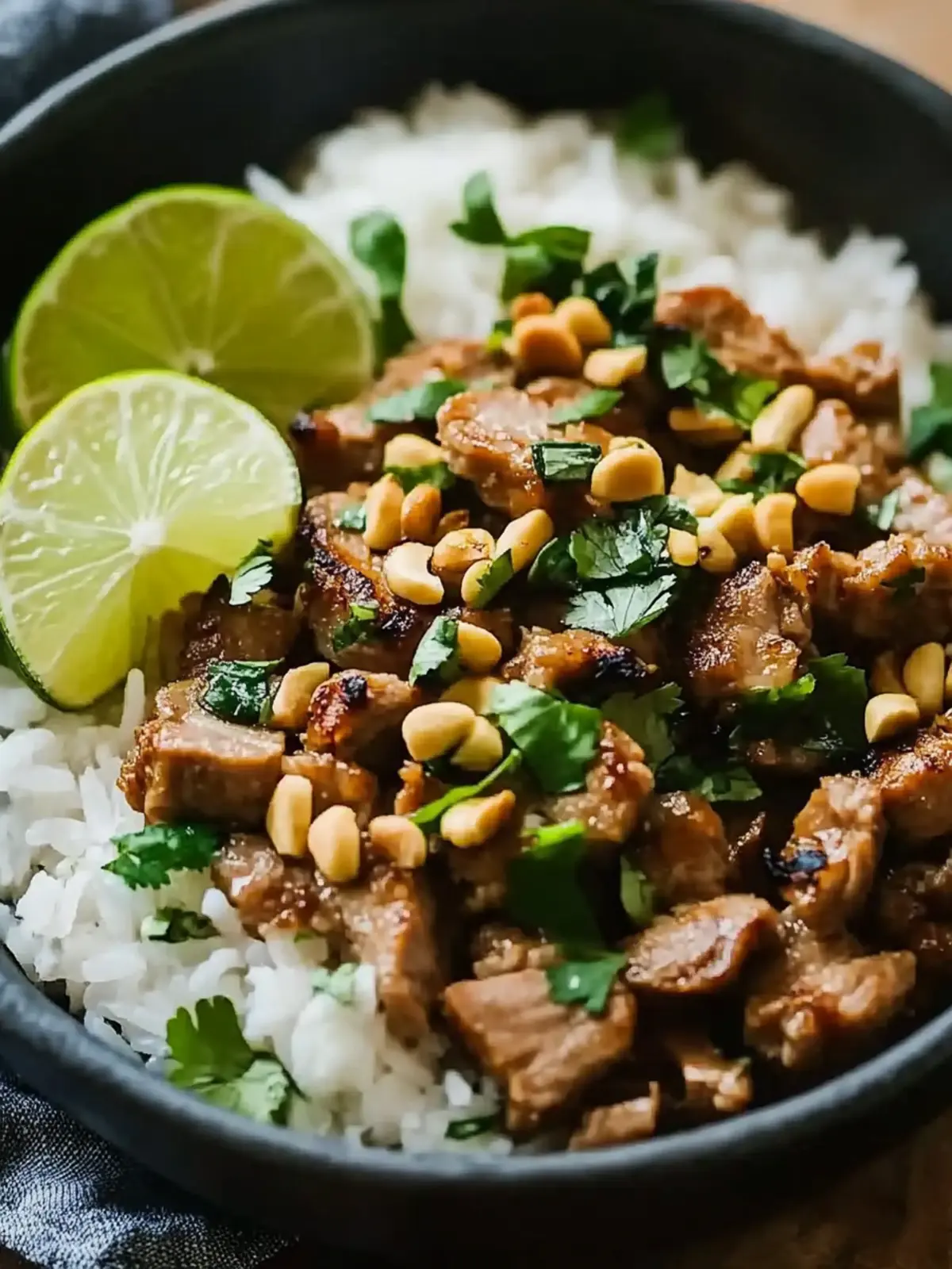 Ginger Lime Pork with Coconut Rice