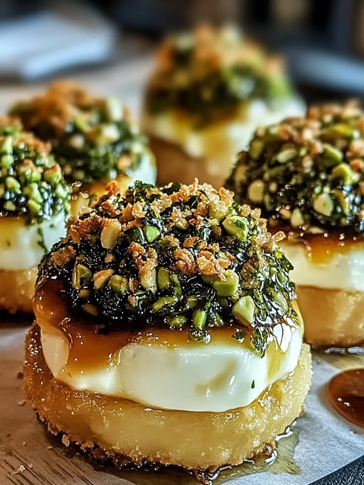 Pistachio-Crusted Brie Bites