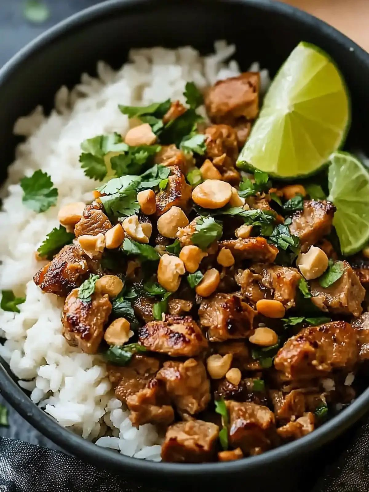 Ginger Lime Pork with Coconut Rice