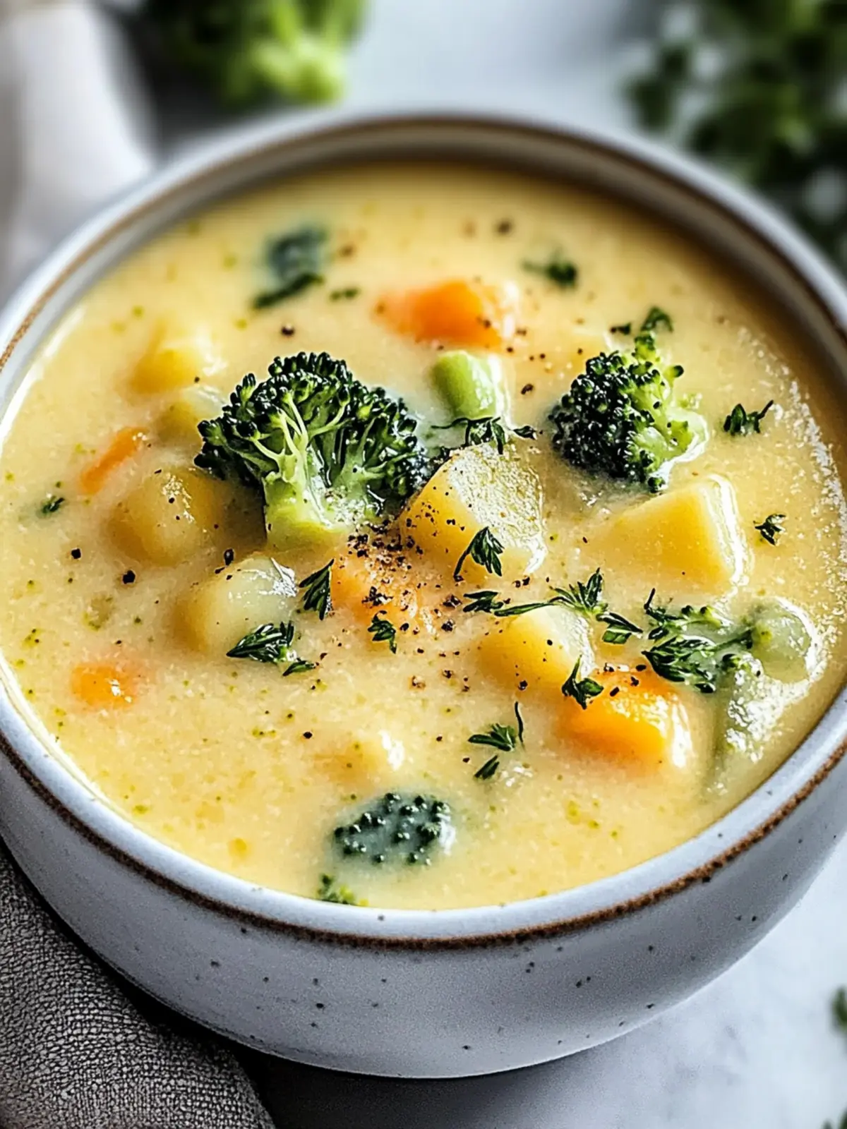 Broccoli Potato Cheese Soup