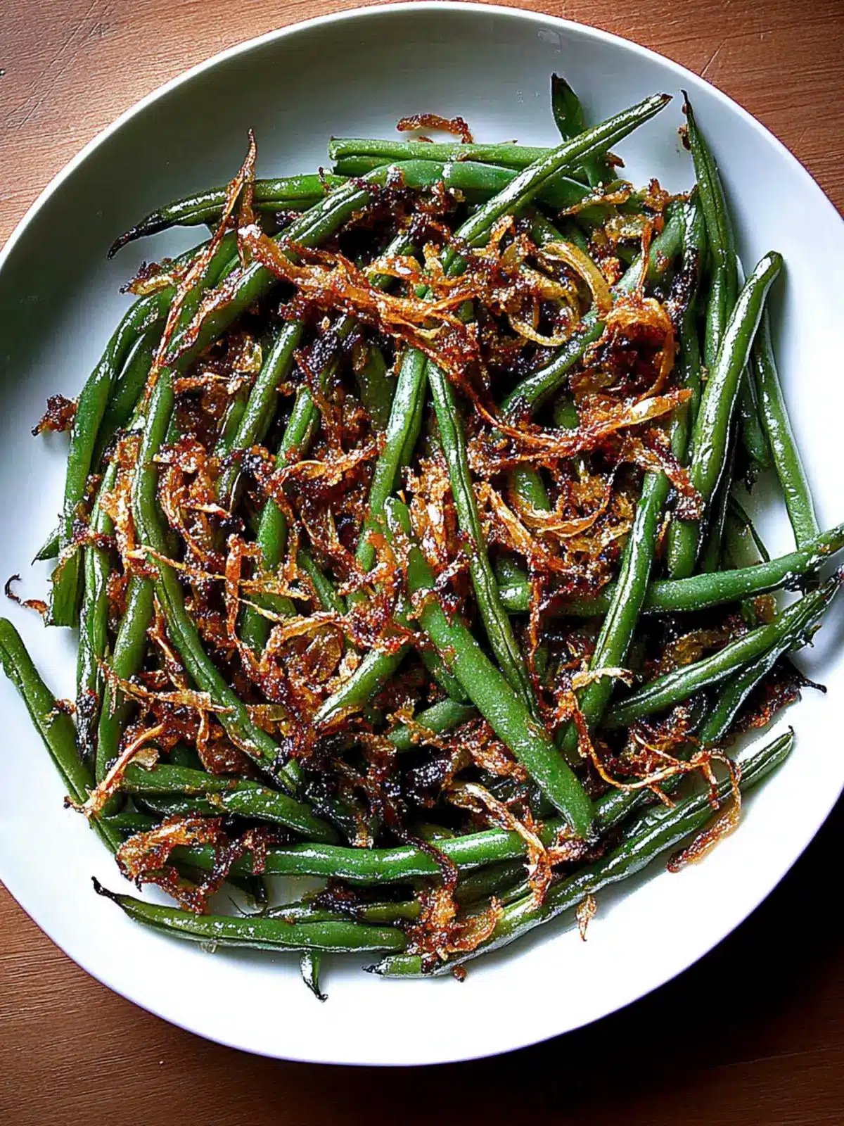 Roasted Green Beans with Caramelized Shallots