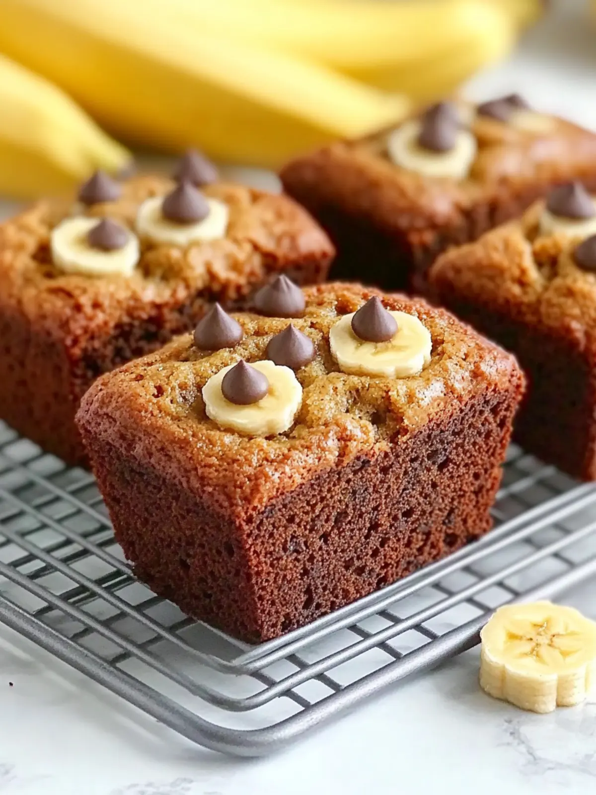 Fluffy Mini Banana Bread Loaves