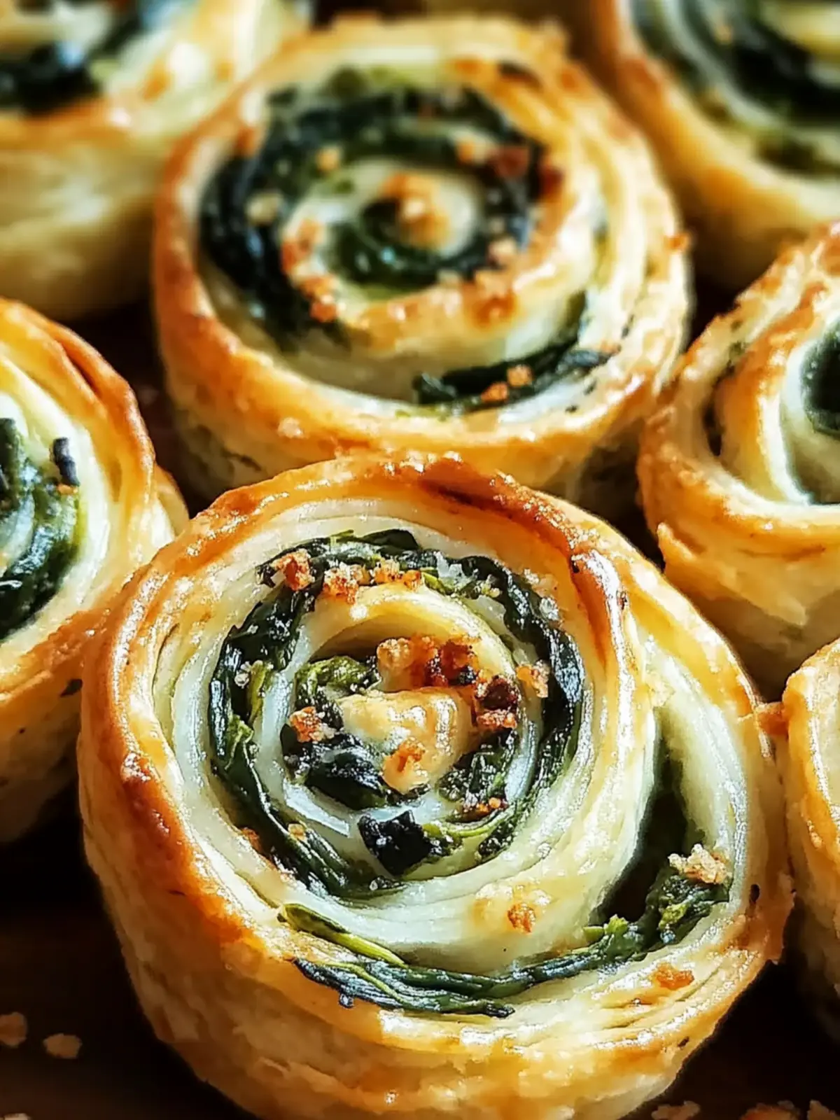 Cheesy Spinach Pinwheels