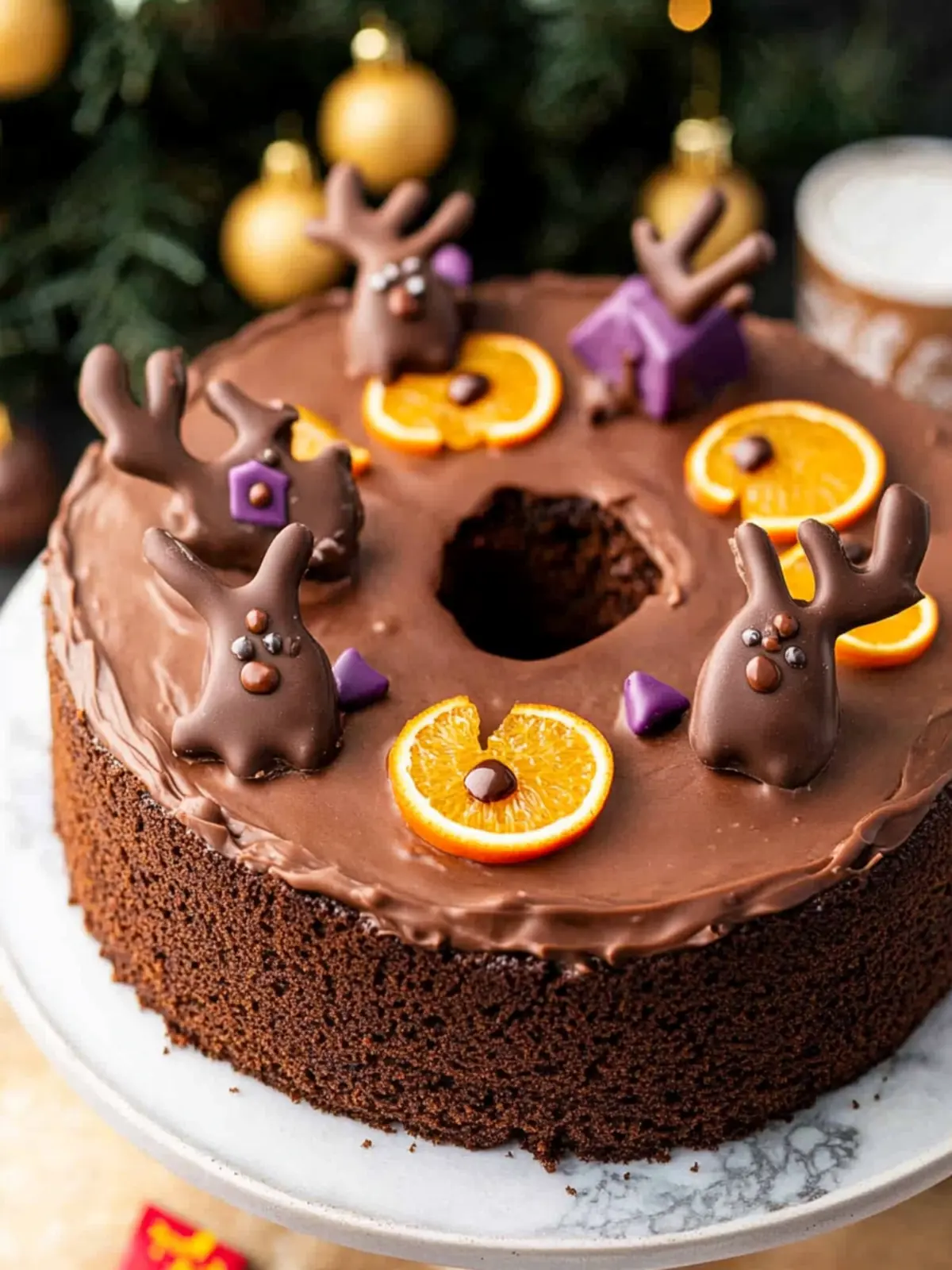 Chocolate Orange Reindeer Cake