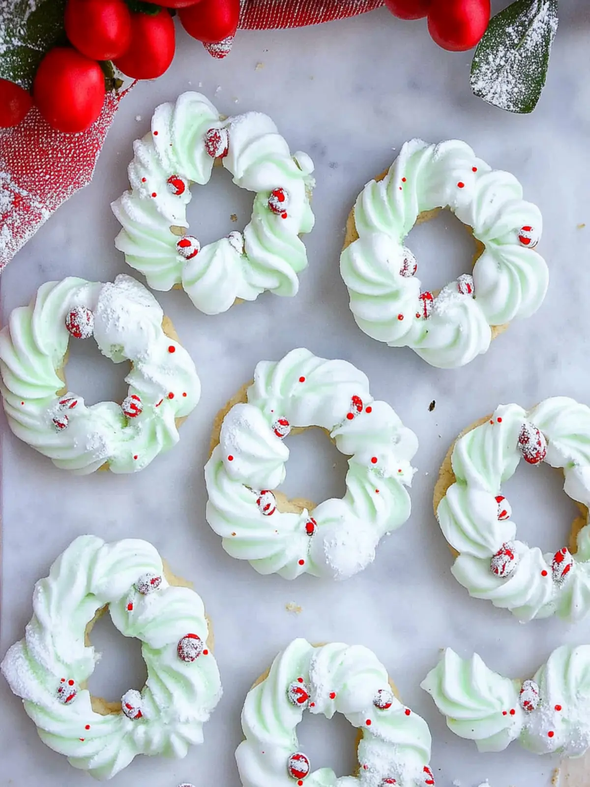 Meringue Wreath Cookies