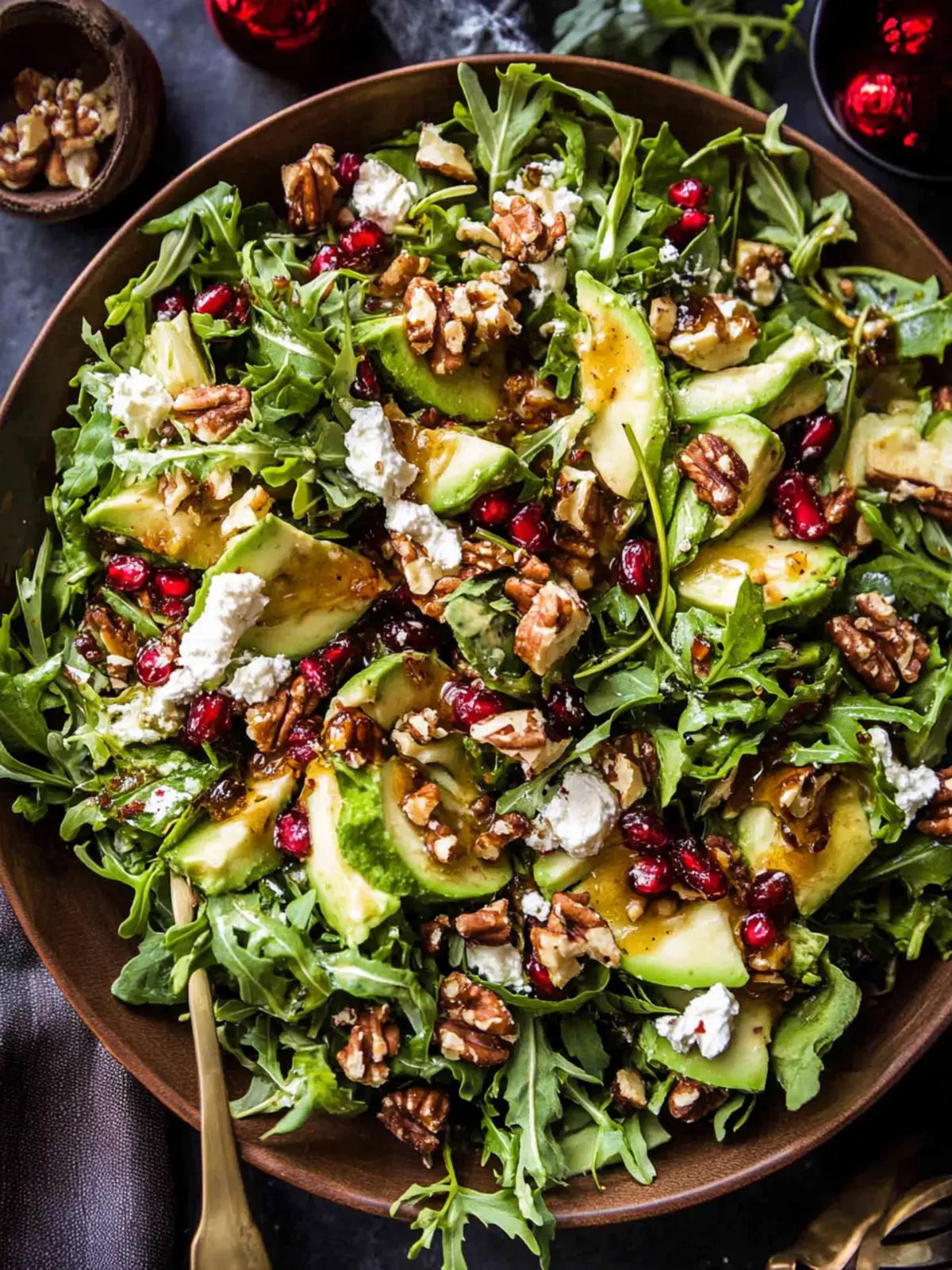 Christmas Salad with Honey Mustard Dressing