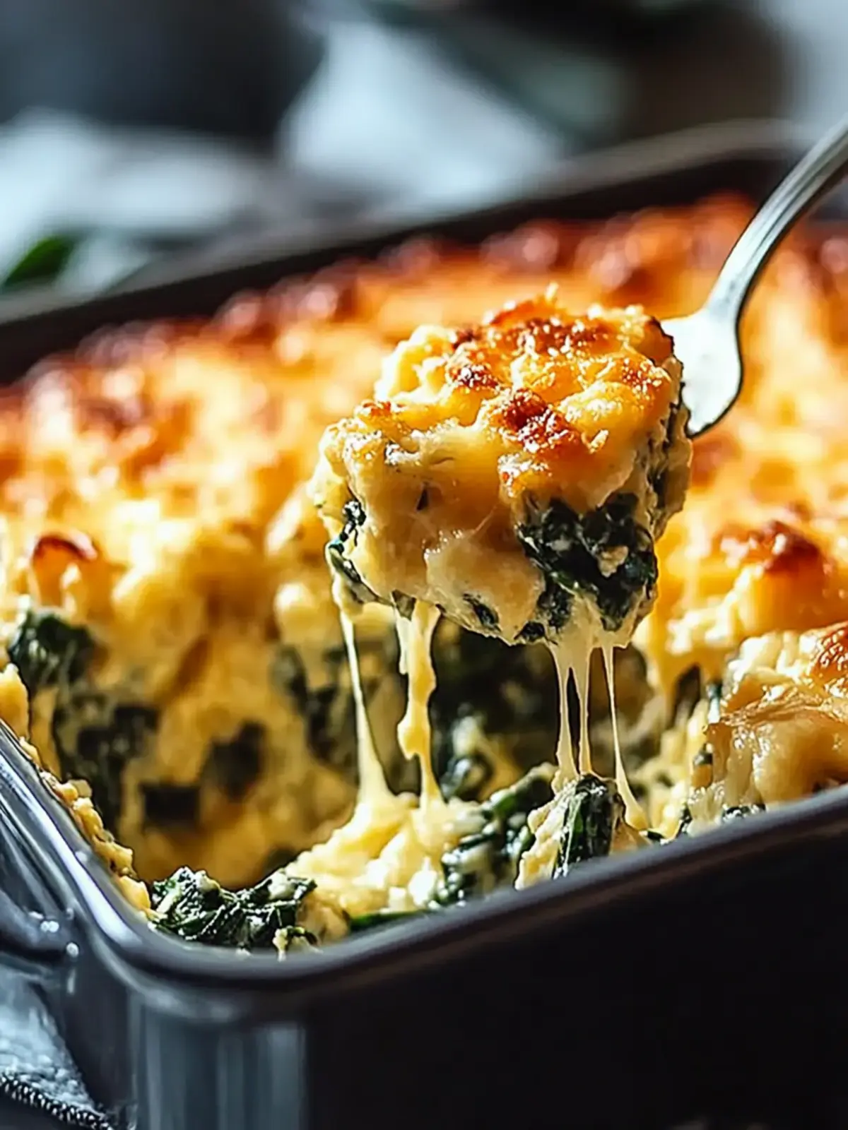 Cheesy Italian Spinach Bake