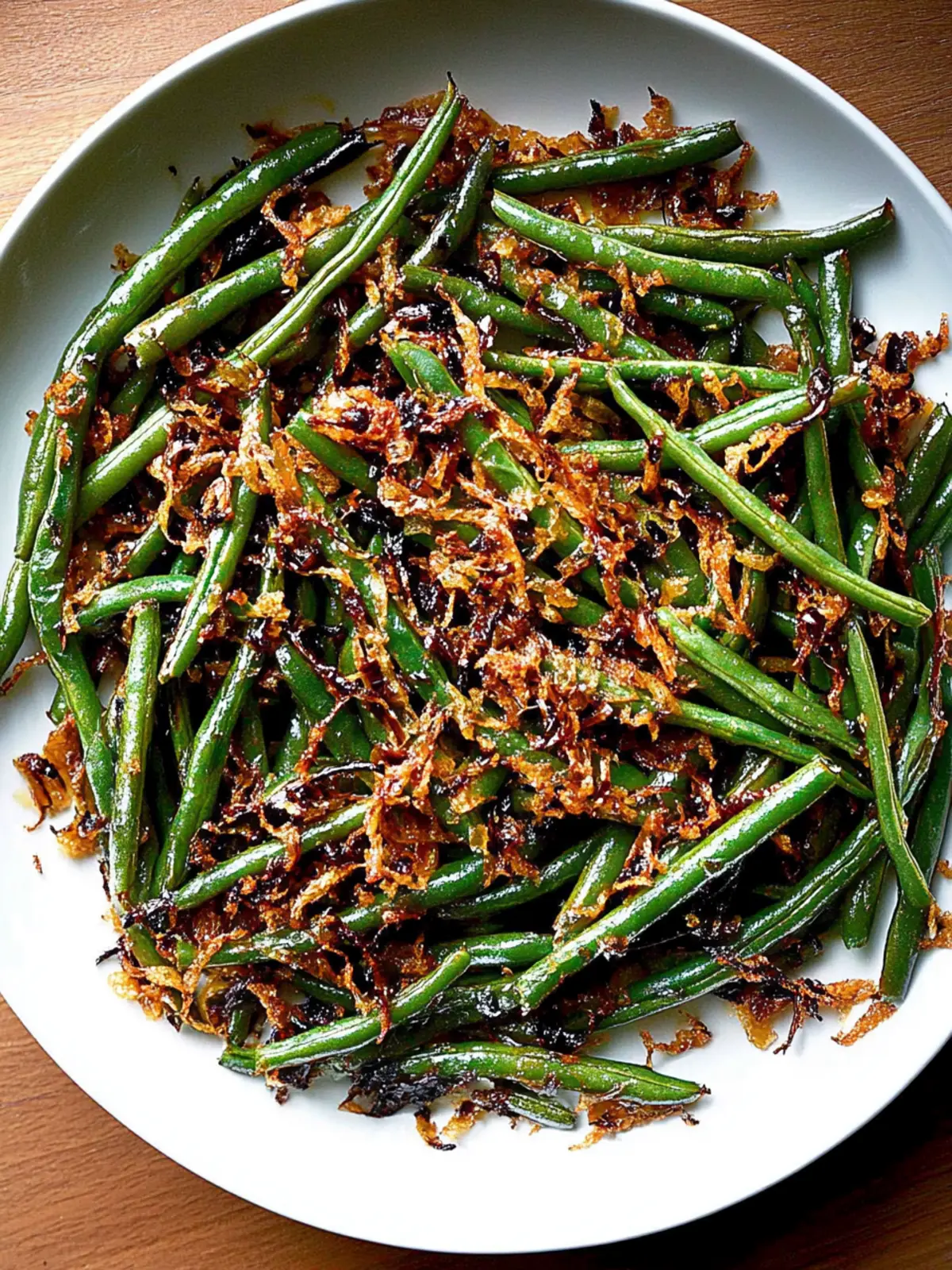 Roasted Green Beans with Caramelized Shallots