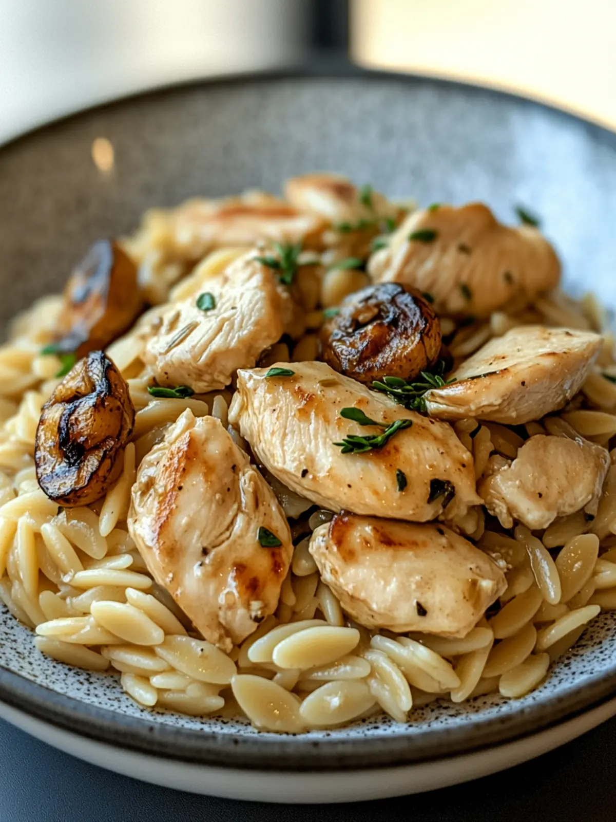 Marsala Chicken Orzo