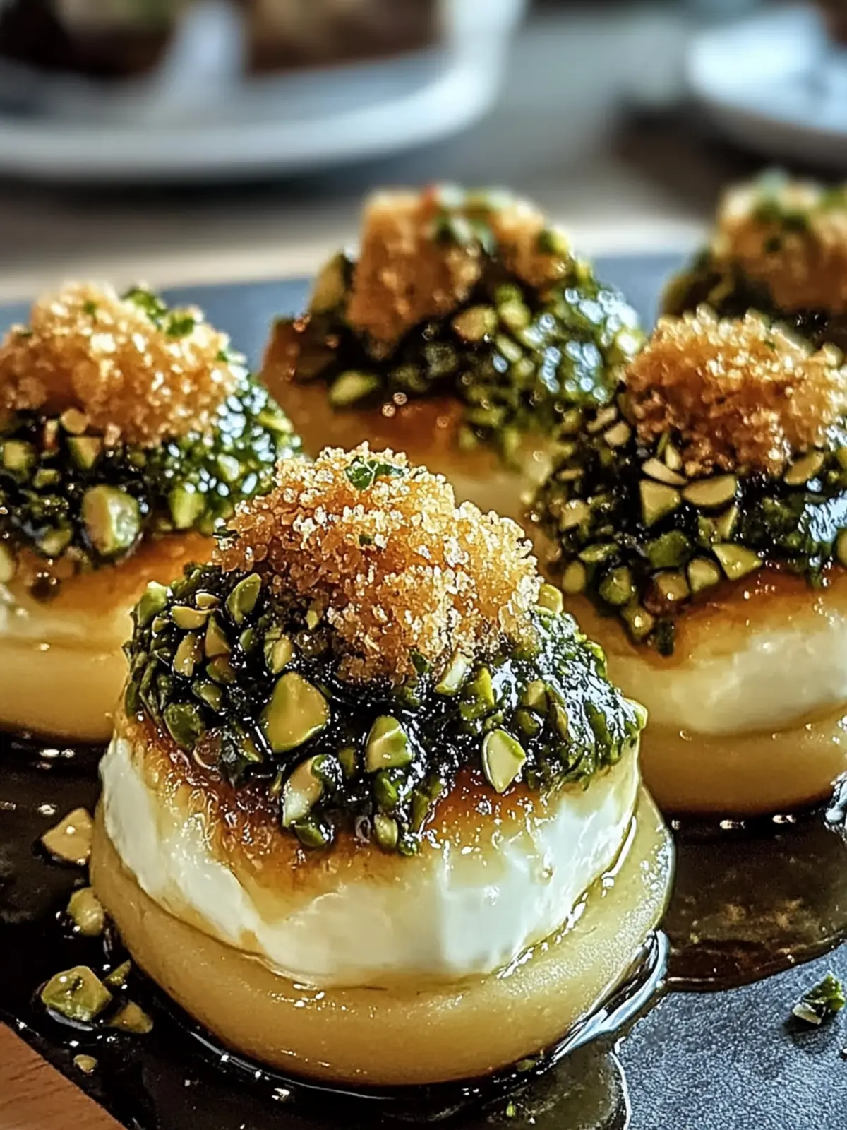 Pistachio-Crusted Brie Bites