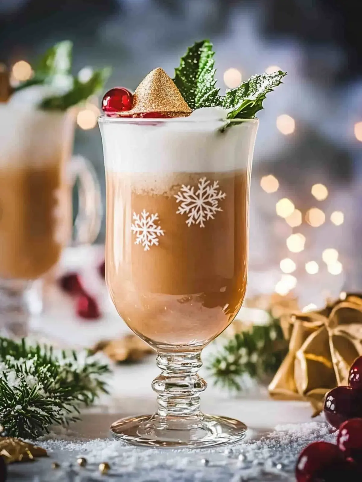 Christmas Cherry Fizz Mocktail