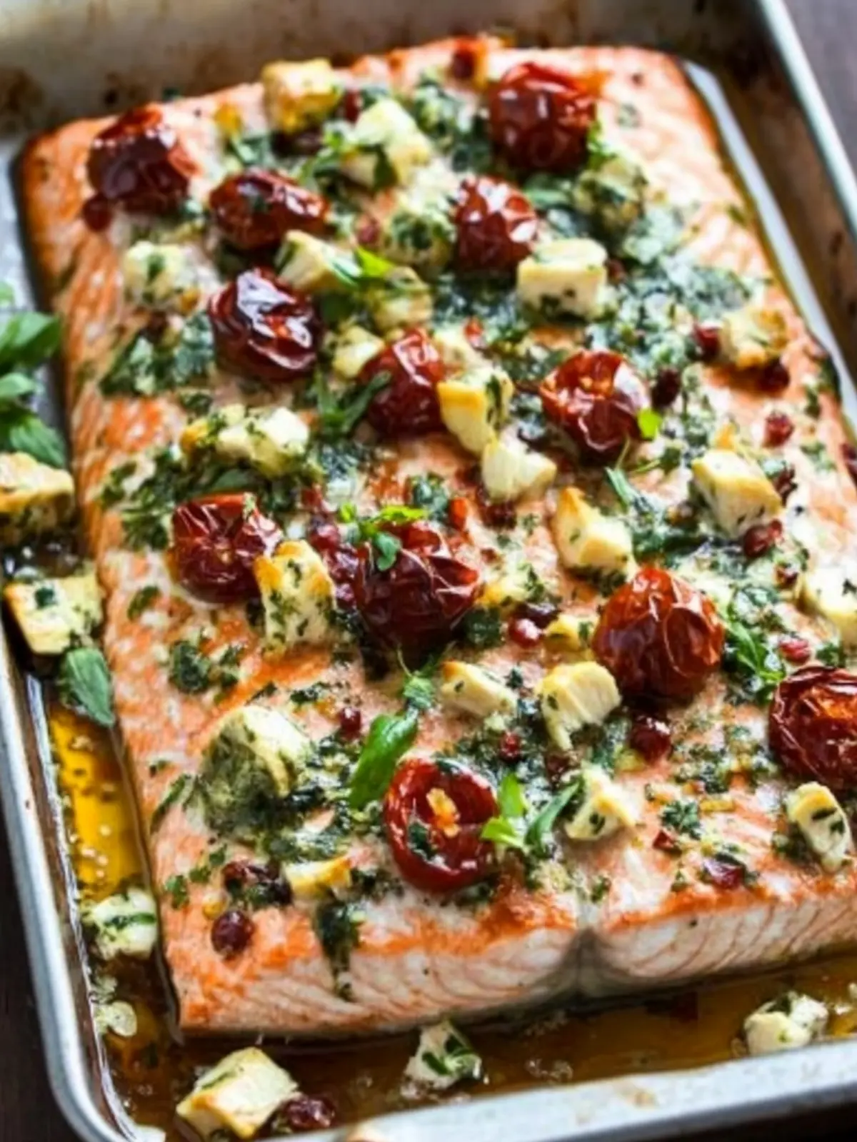 Mediterranean Salmon Bake