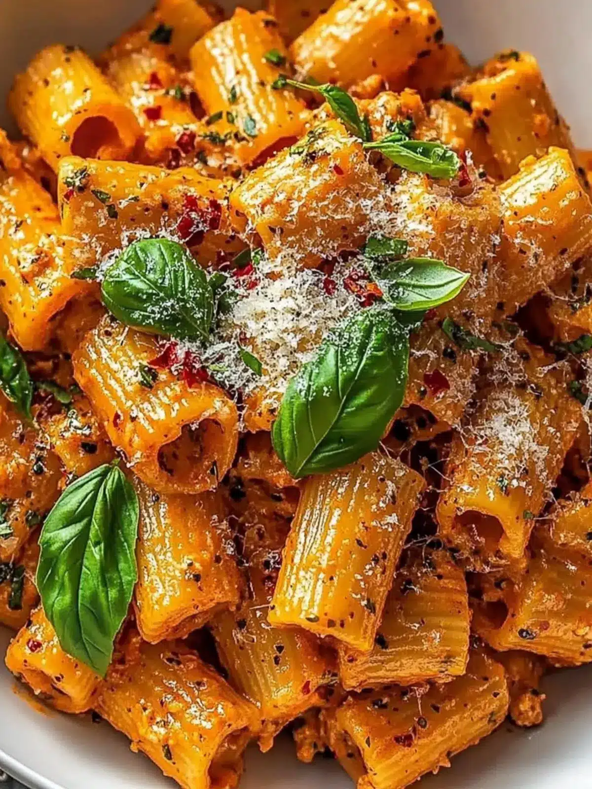 Spicy Vodka Rigatoni Pasta
