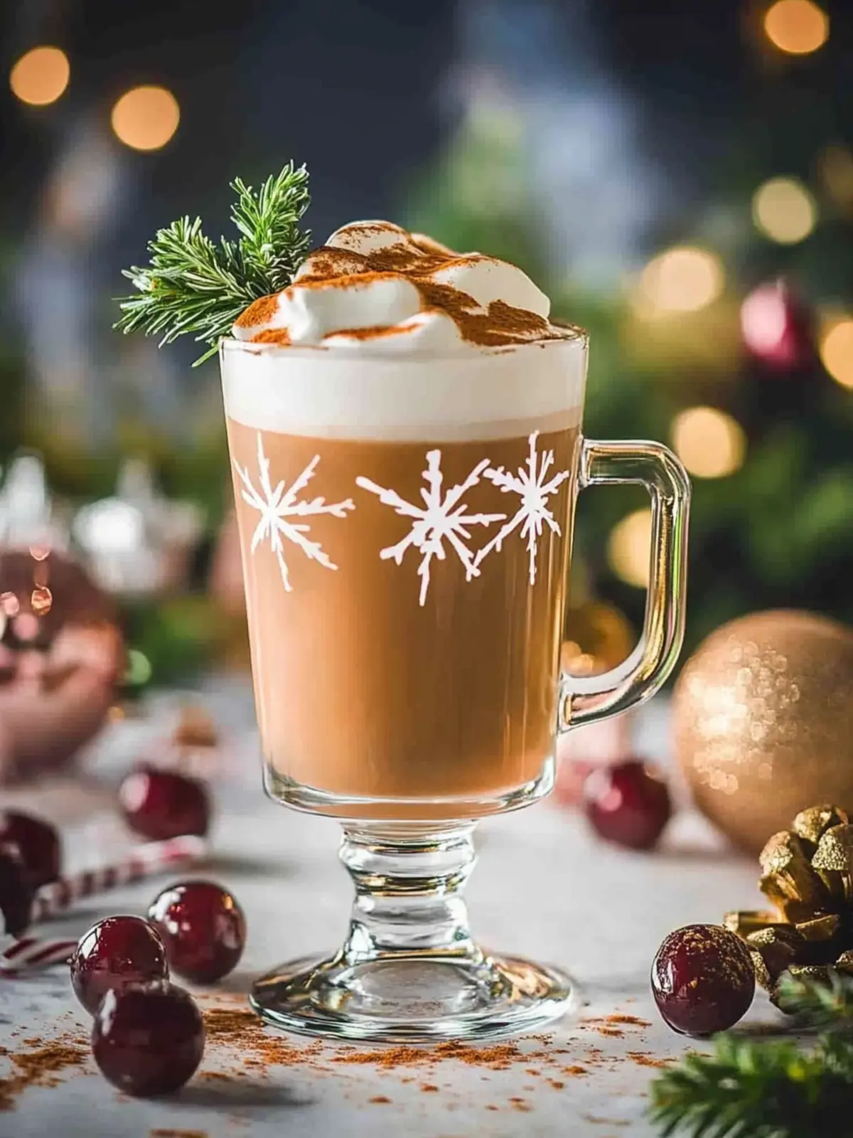 Christmas Cherry Fizz Mocktail