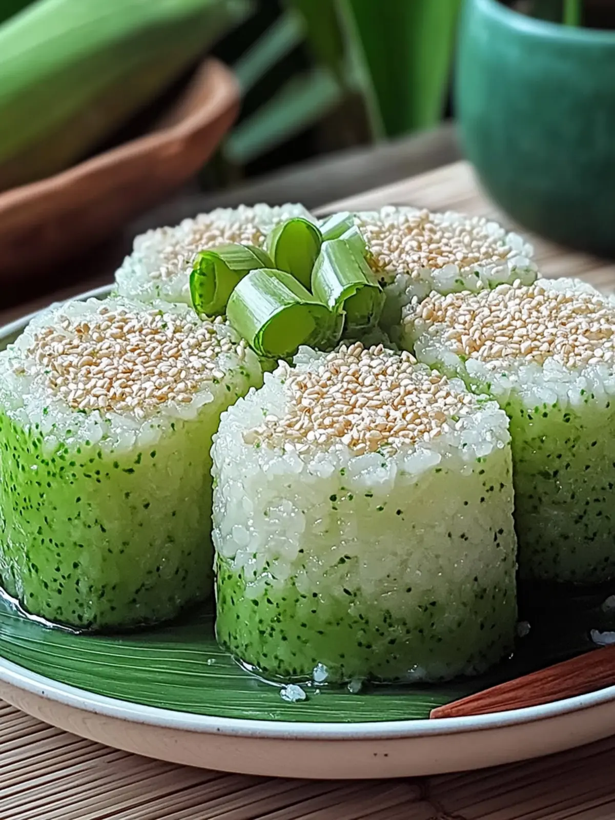 Pandan Sticky Rice Cake