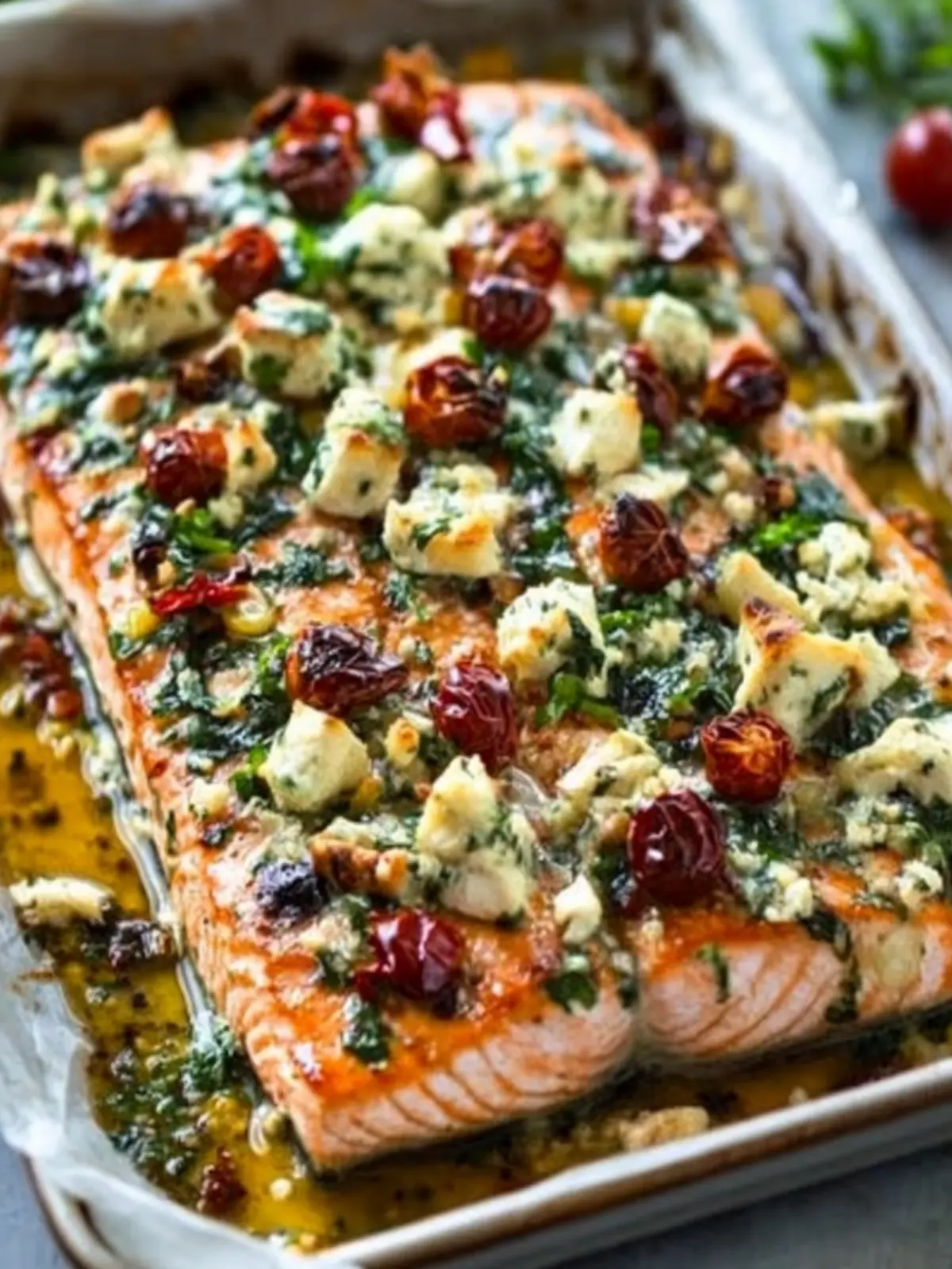 Mediterranean Salmon Bake