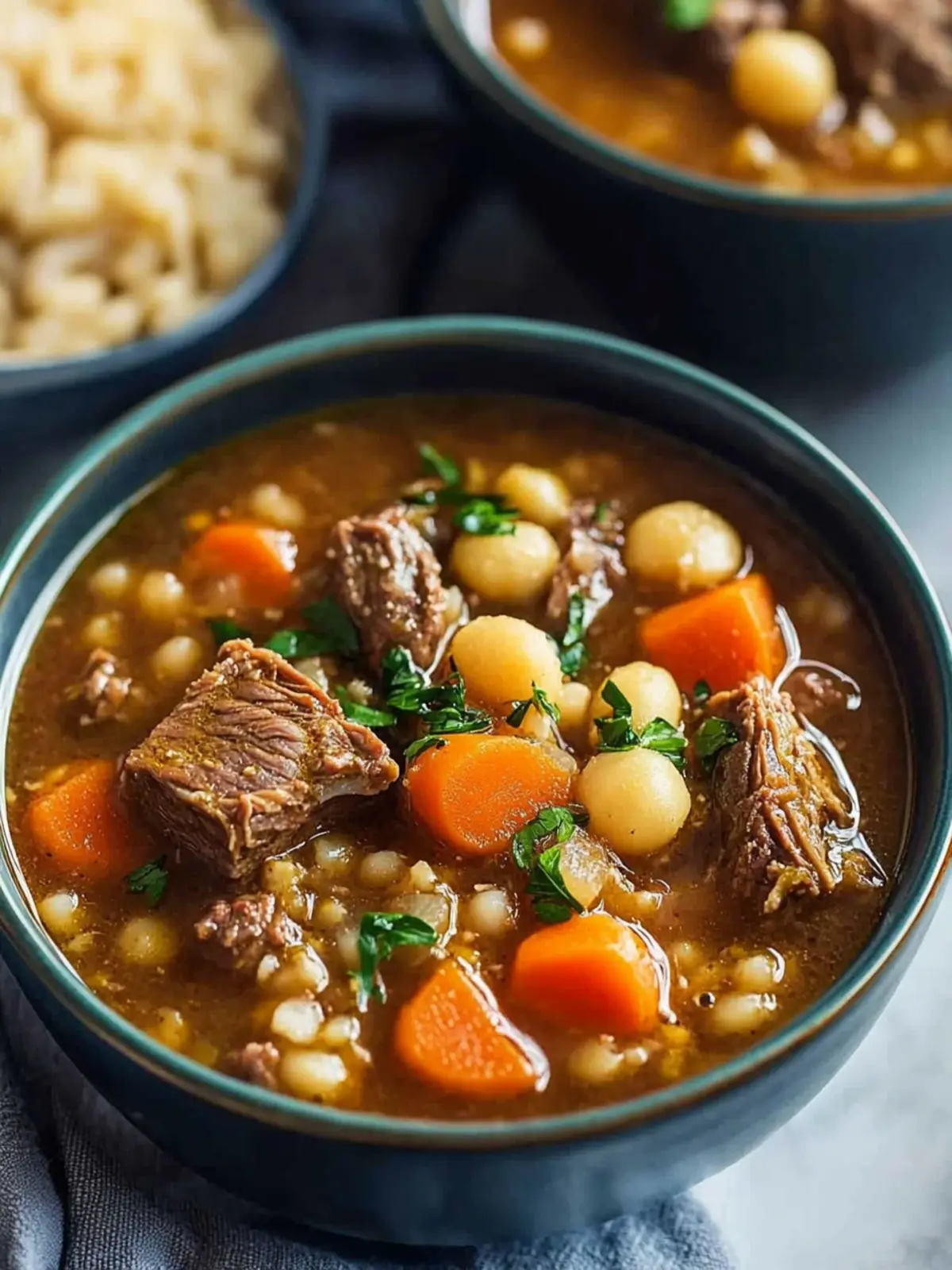 Hearty Crockpot Beef and Barley Soup