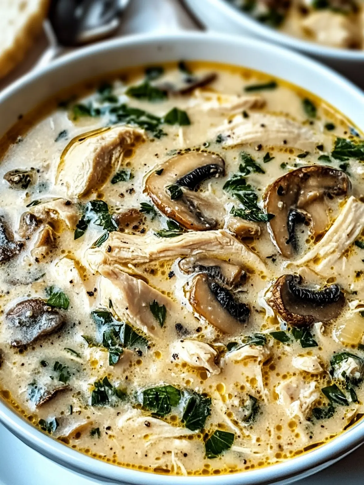 Rotisserie Chicken Mushroom Soup