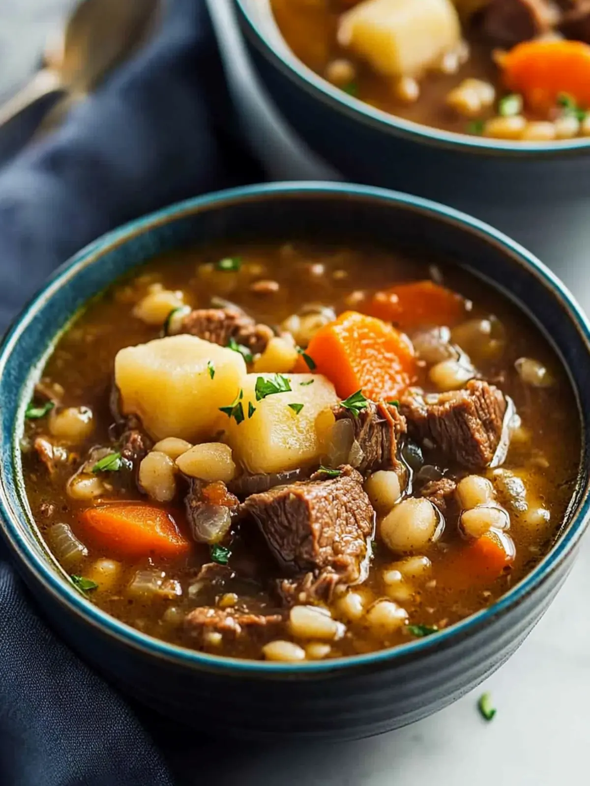 Hearty Crockpot Beef and Barley Soup