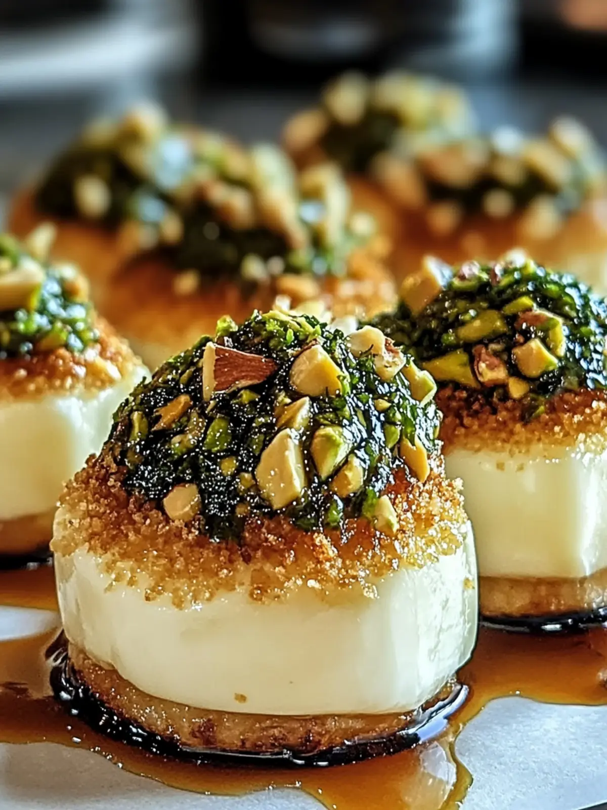 Pistachio-Crusted Brie Bites
