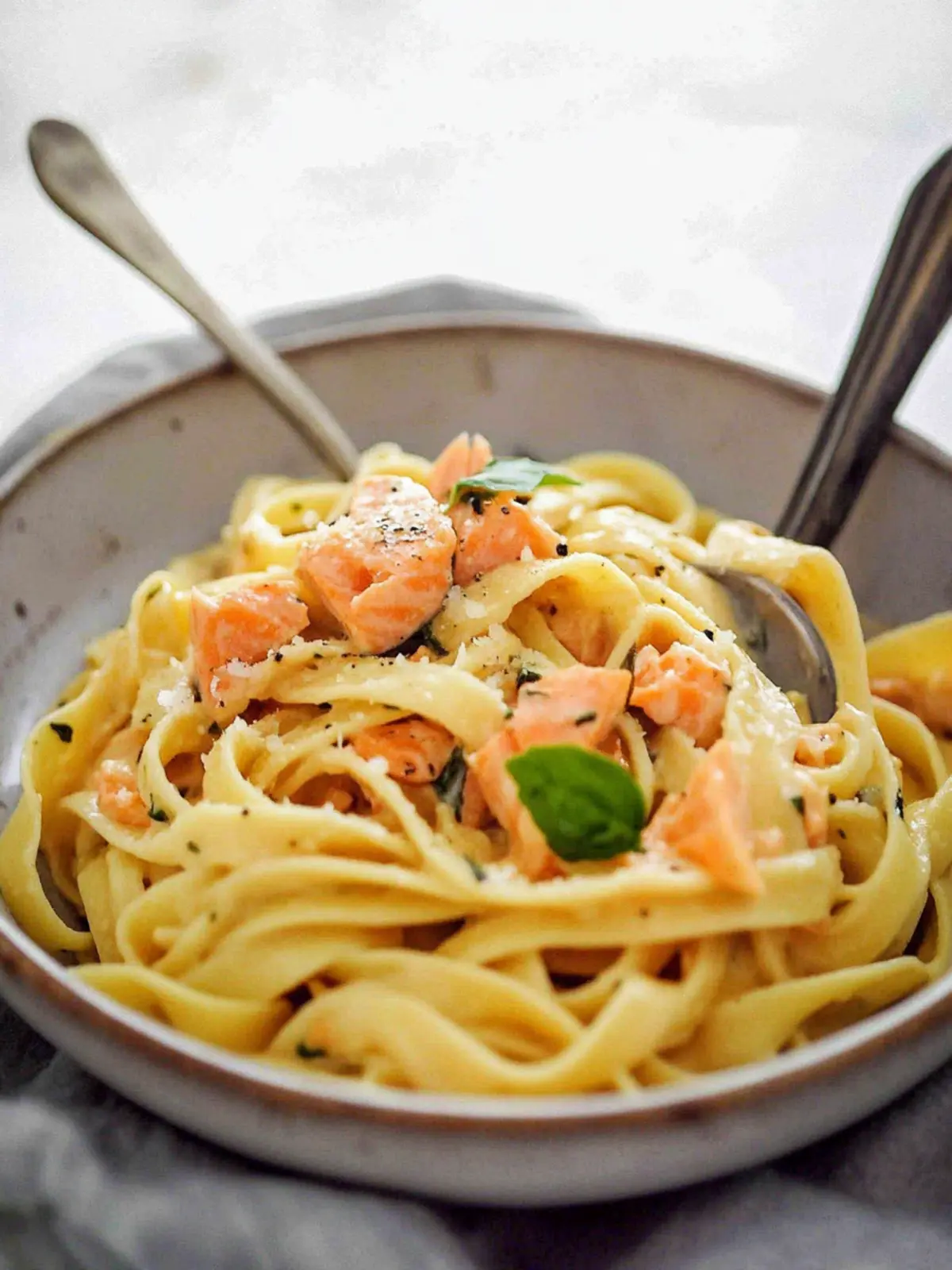 Salmon Fettuccine