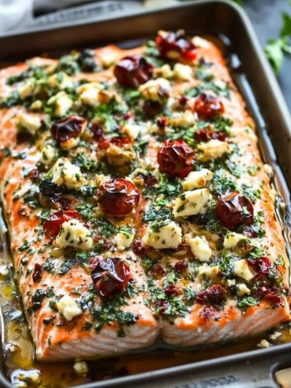 Mediterranean Salmon Bake