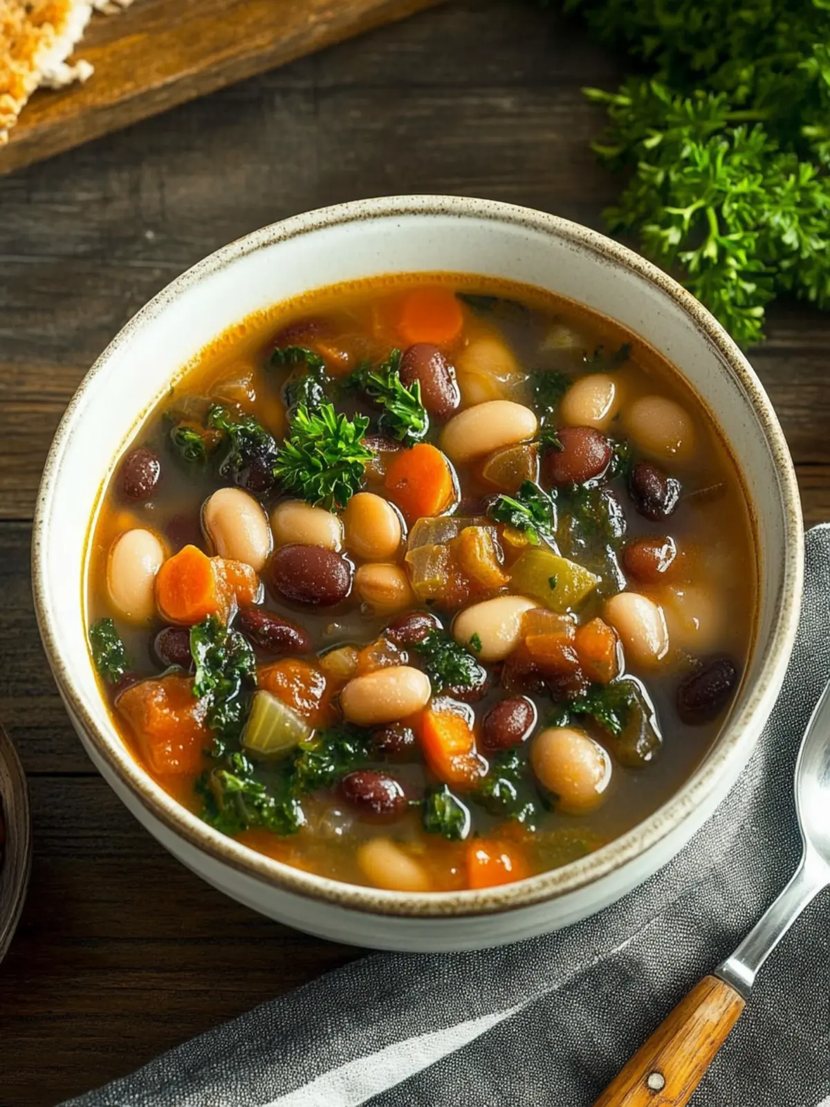 Hearty Mixed Bean Soup