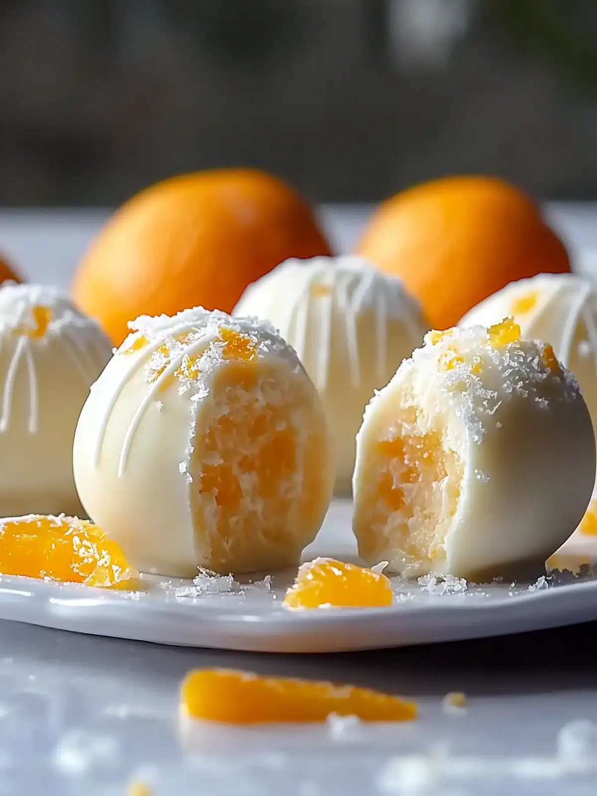 White Chocolate Orange Creamsicle Truffles