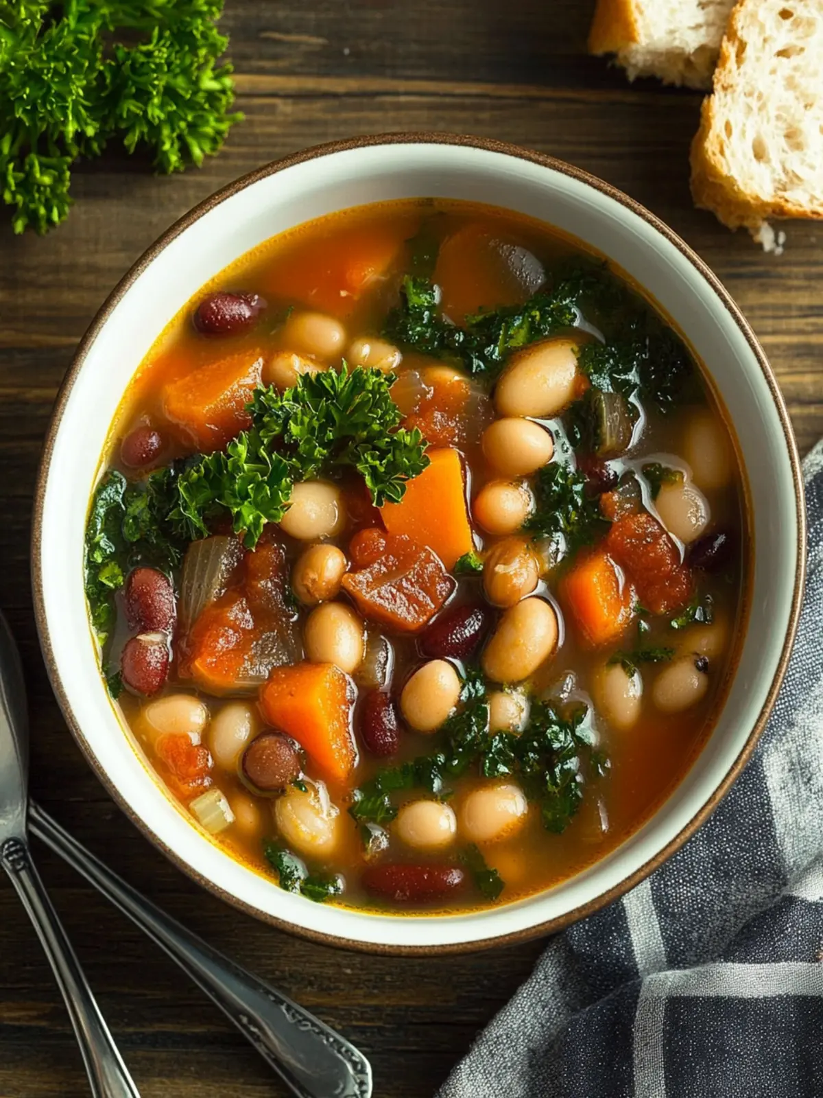 Hearty Mixed Bean Soup