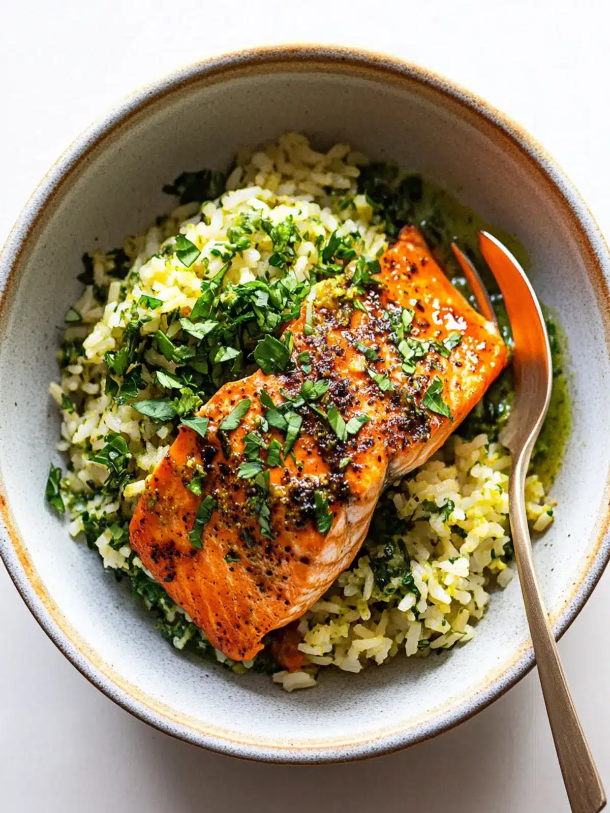 Curried Salmon & Herby Rice