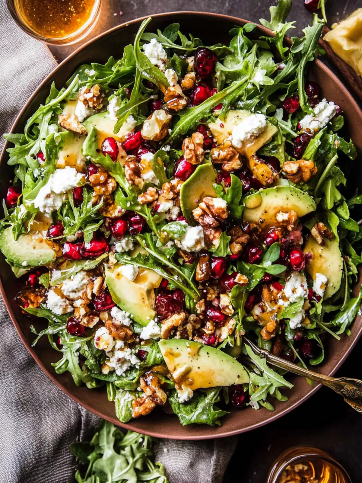 Christmas Salad with Honey Mustard Dressing