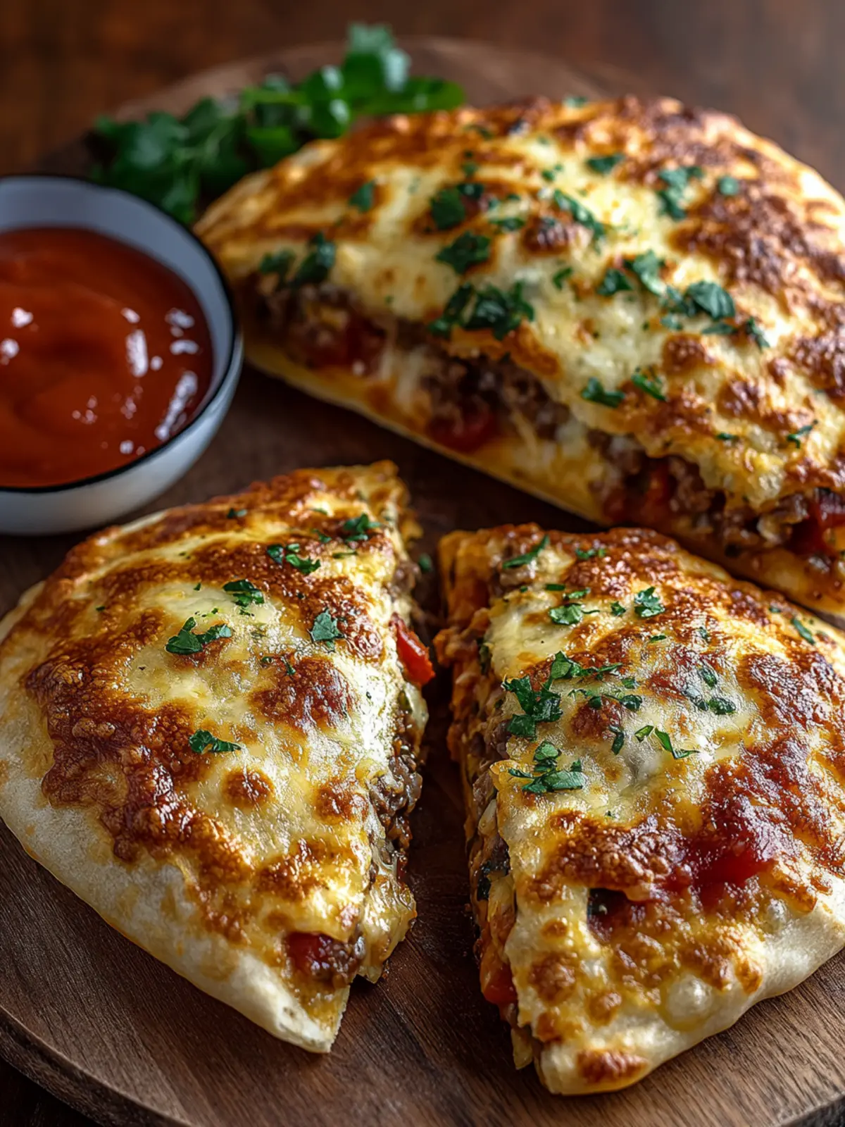 High-Protein Keto Calzone