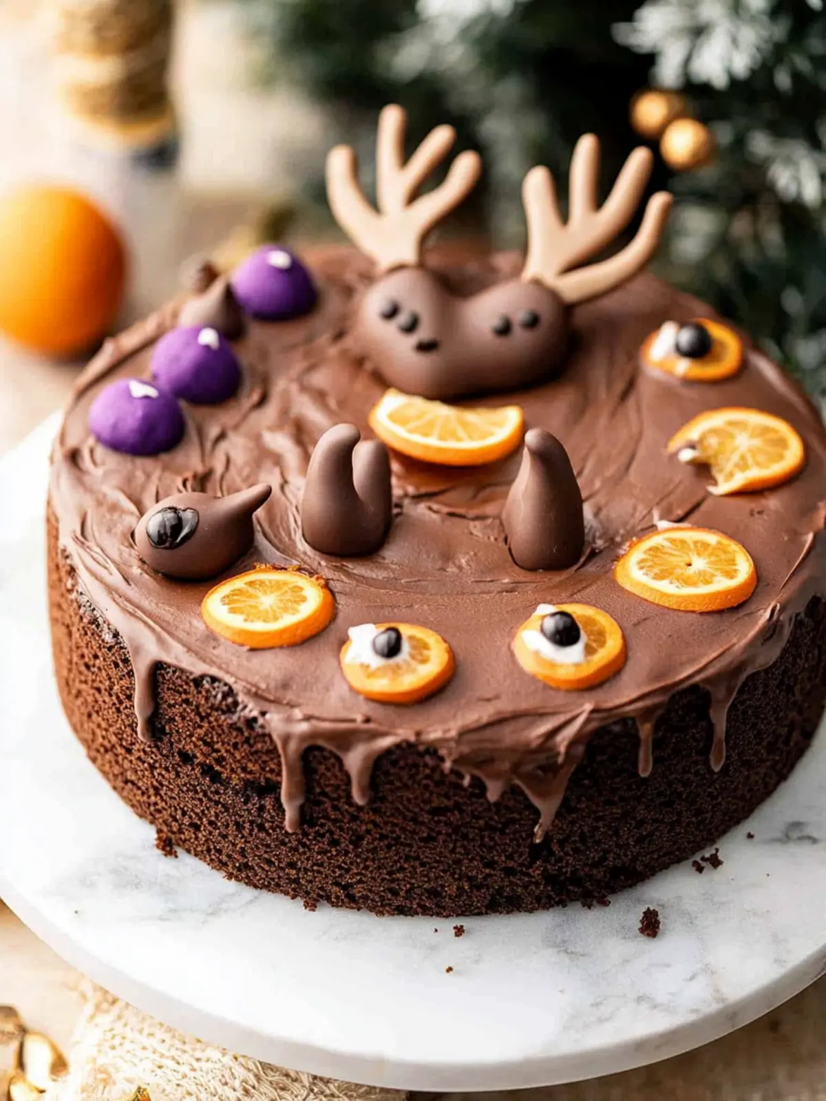 Chocolate Orange Reindeer Cake
