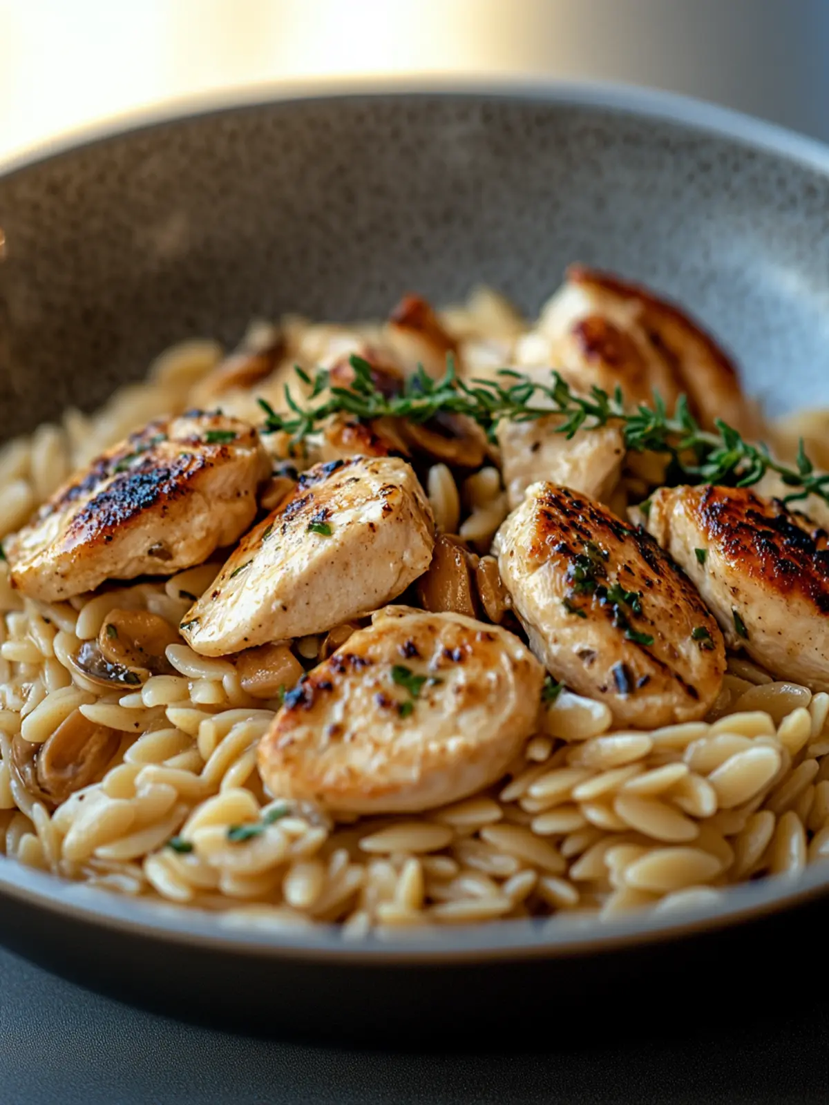 Marsala Chicken Orzo