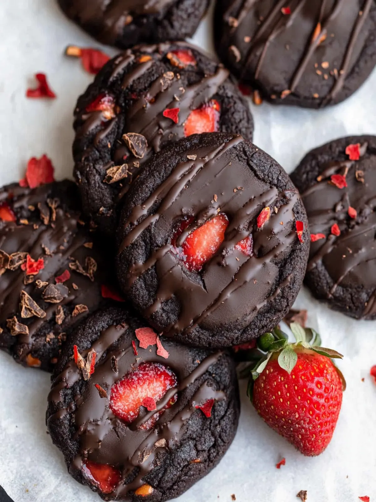 Chocolate Covered Strawberry Cookies