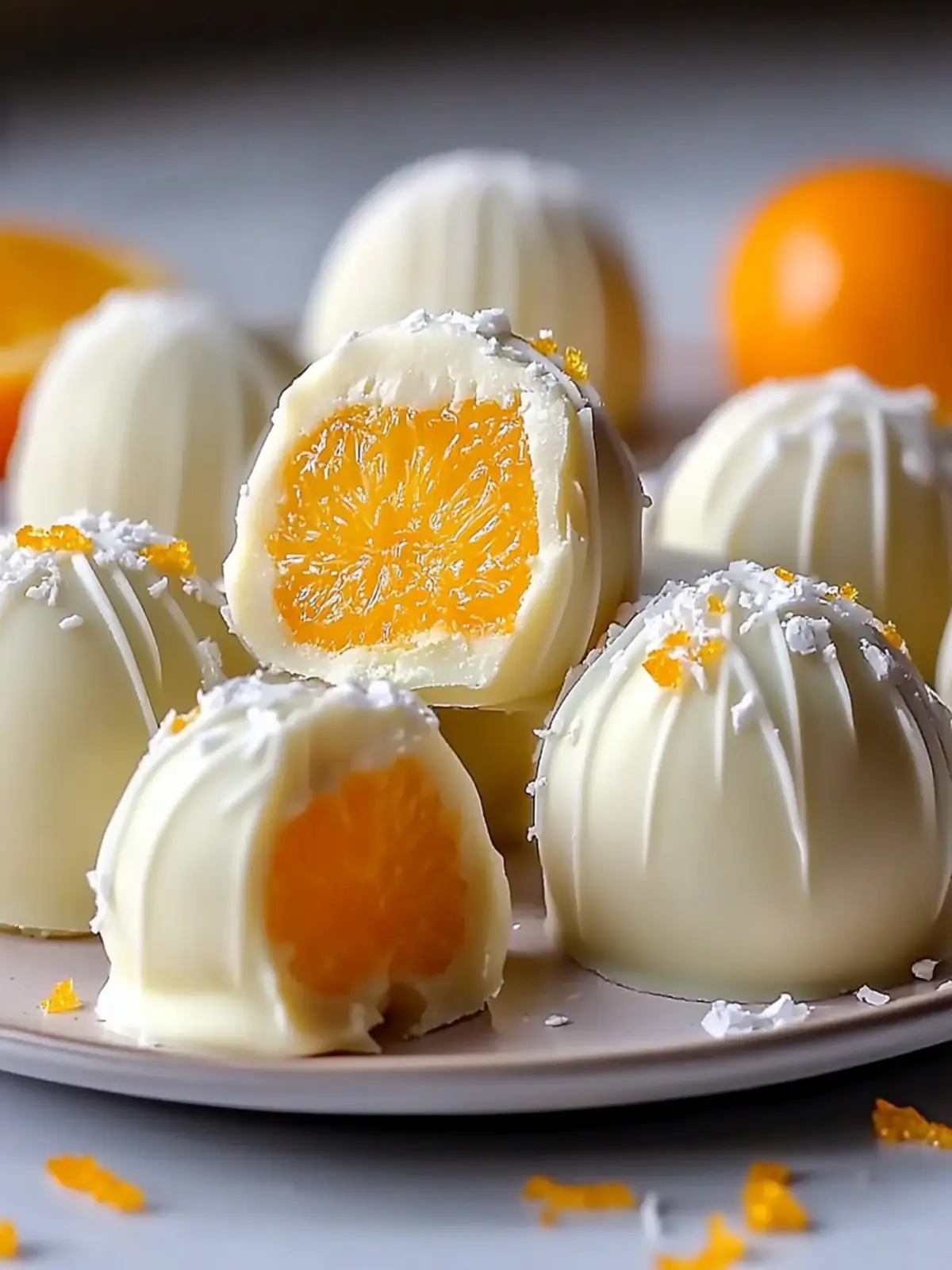 White Chocolate Orange Creamsicle Truffles