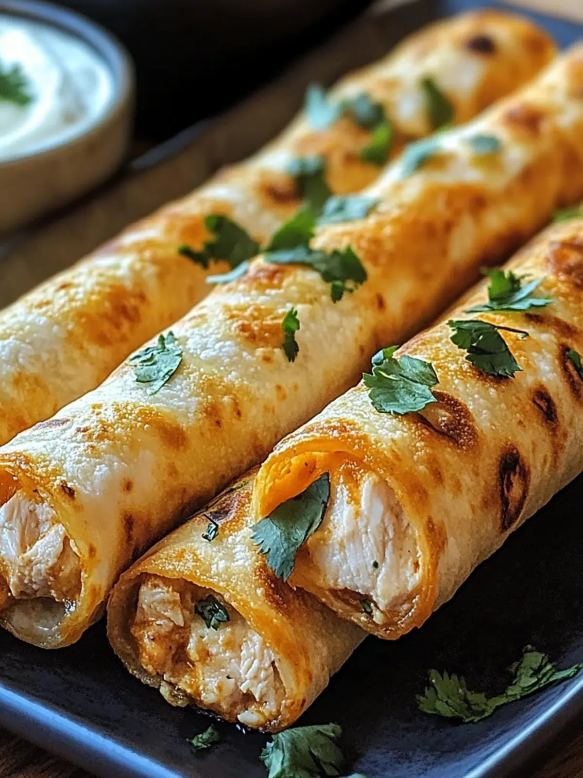 Crispy Chicken Taquitos