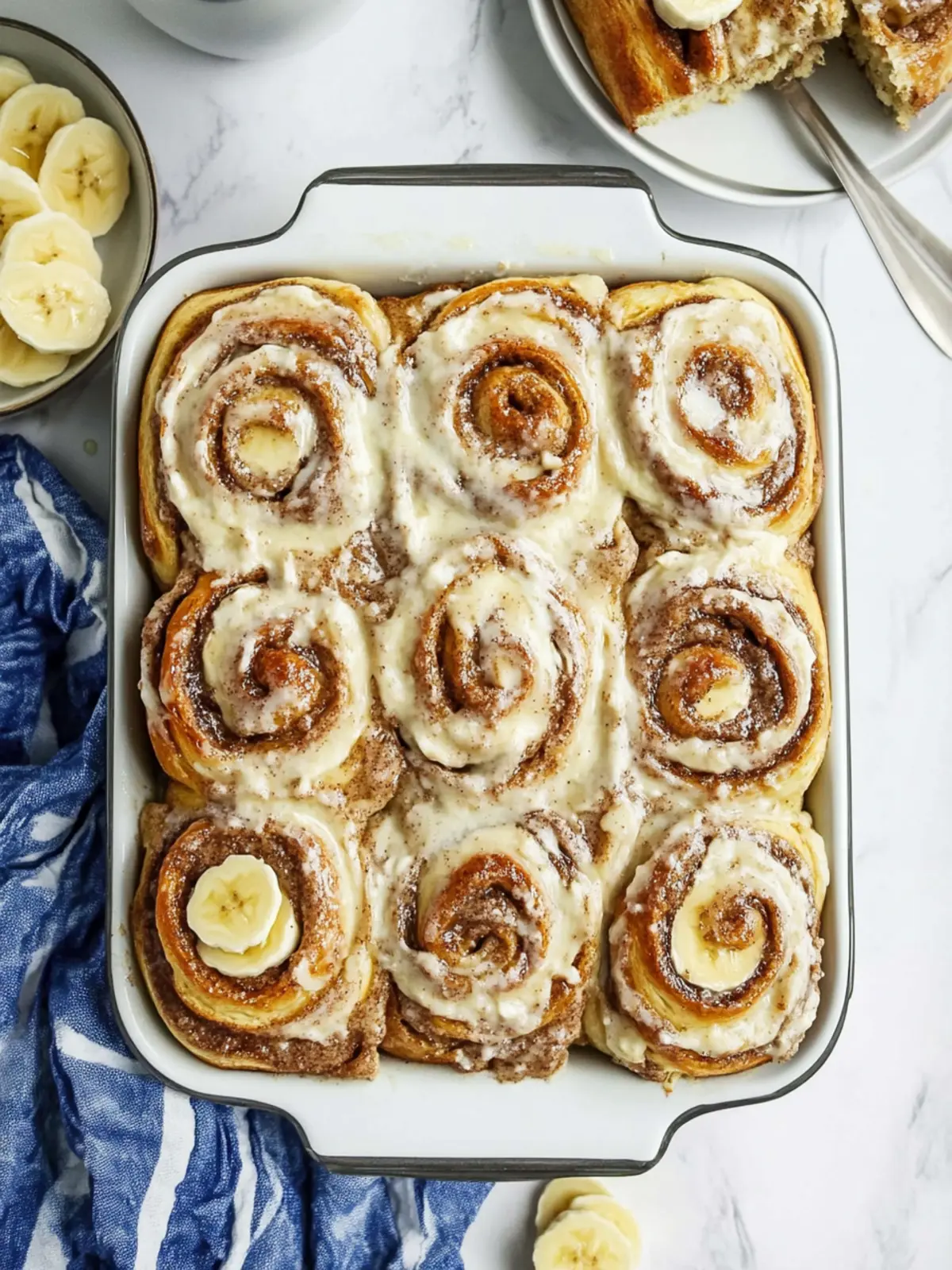 Banana Bread Batter Cinnamon Buns